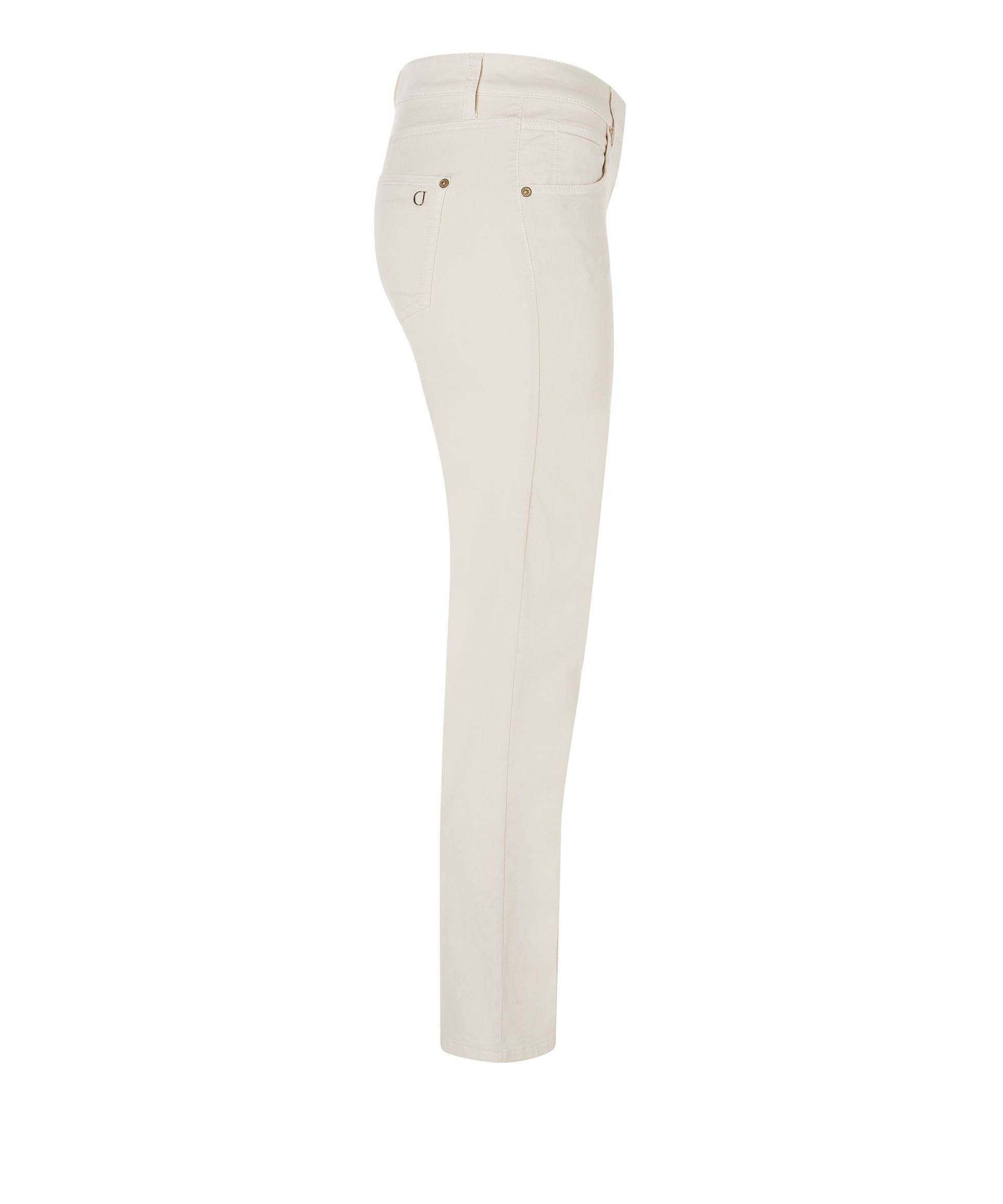 Cambio Damen Jeans Piper cropped seam weiß