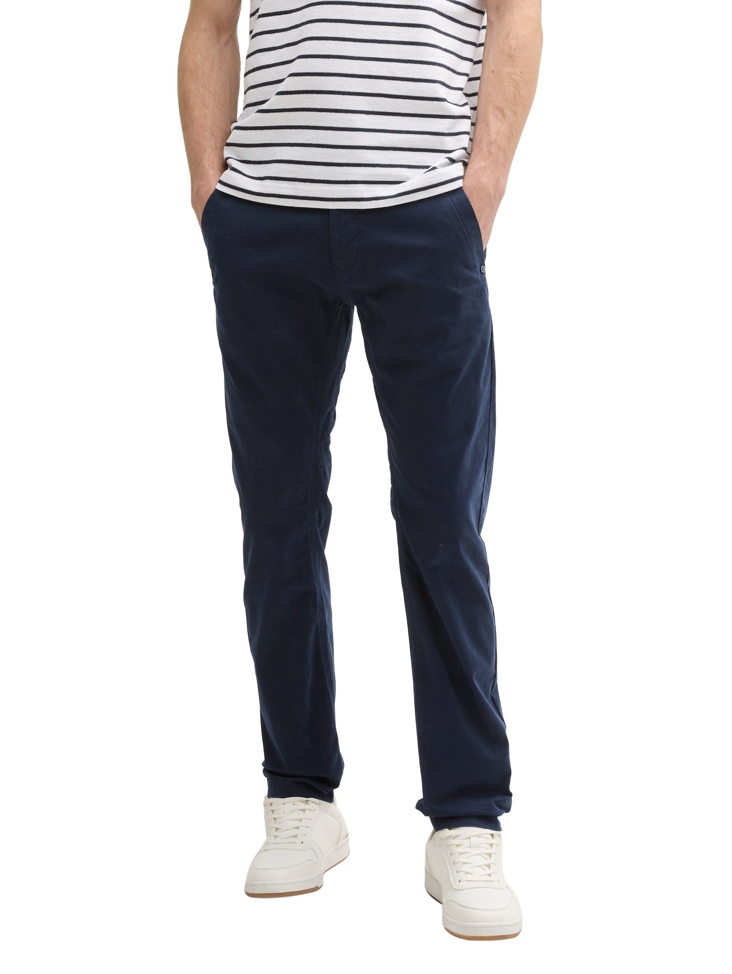 Tom Tailor Herren Tapered Chino Hose blau