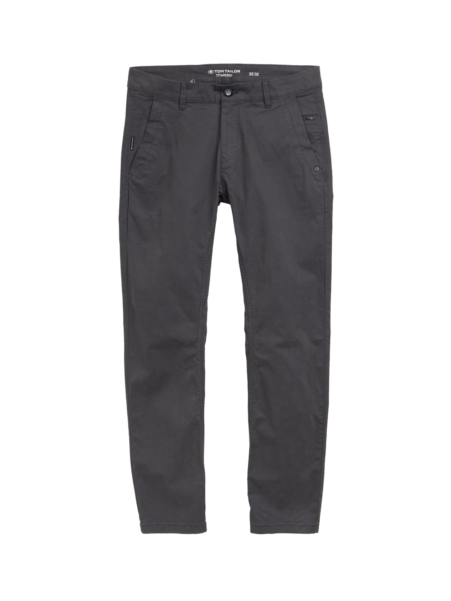 Tom Tailor Herren Tapered Chino Hose grau