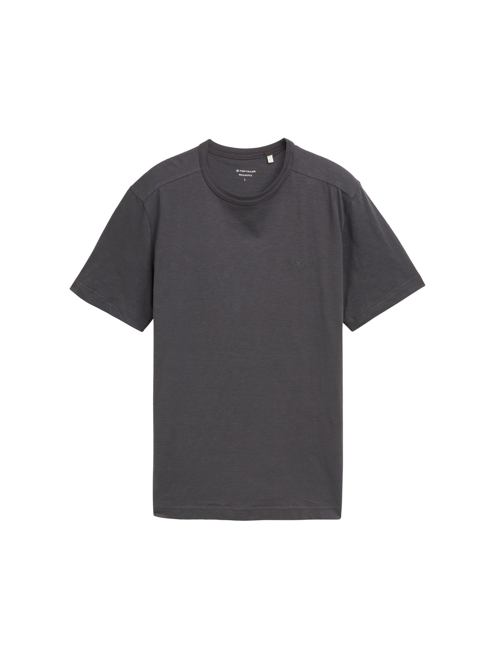Tom Tailor Herren Basic T-Shirt XXXL grau