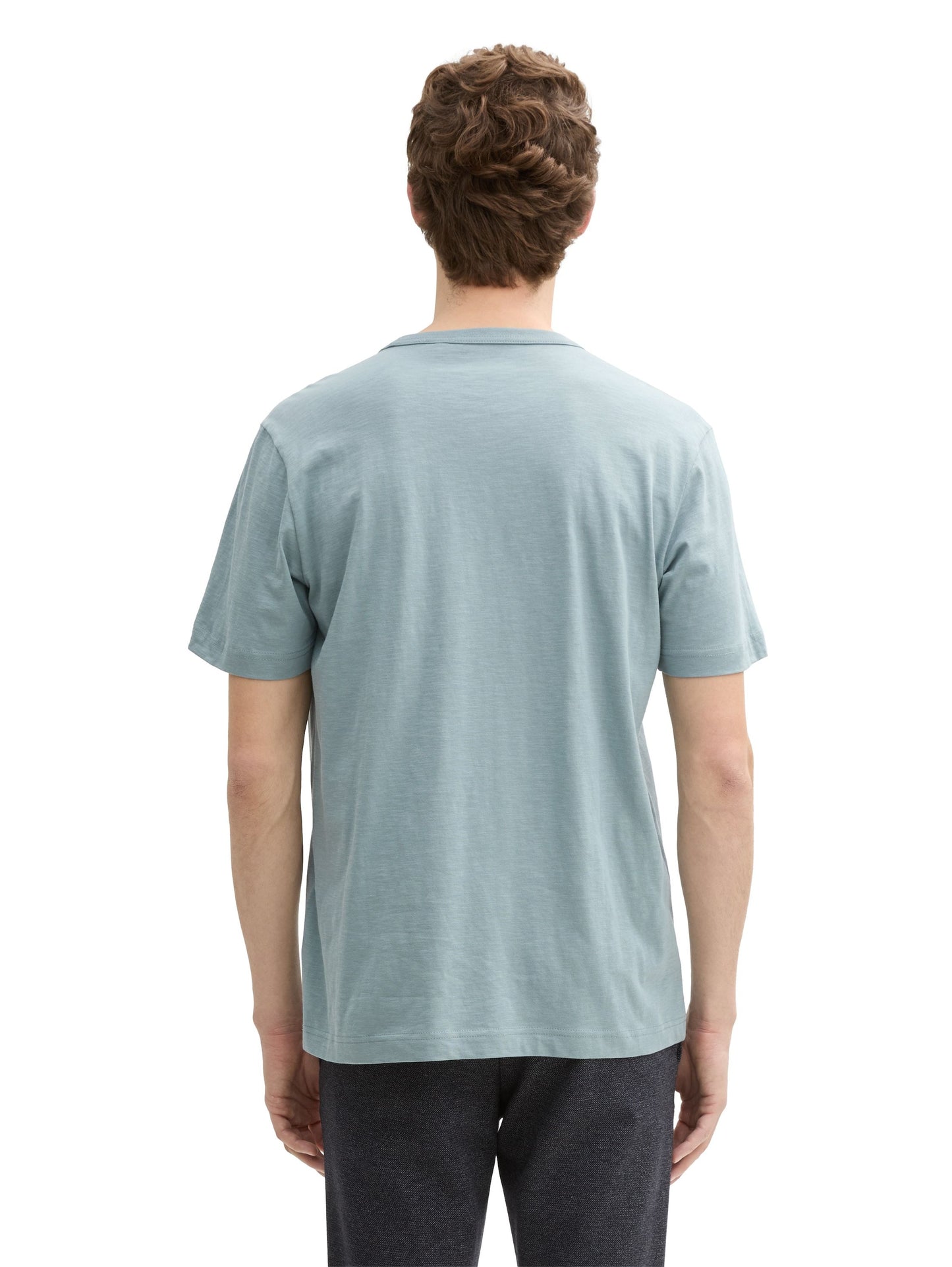 Tom Tailor Herren Basic T-Shirt blau