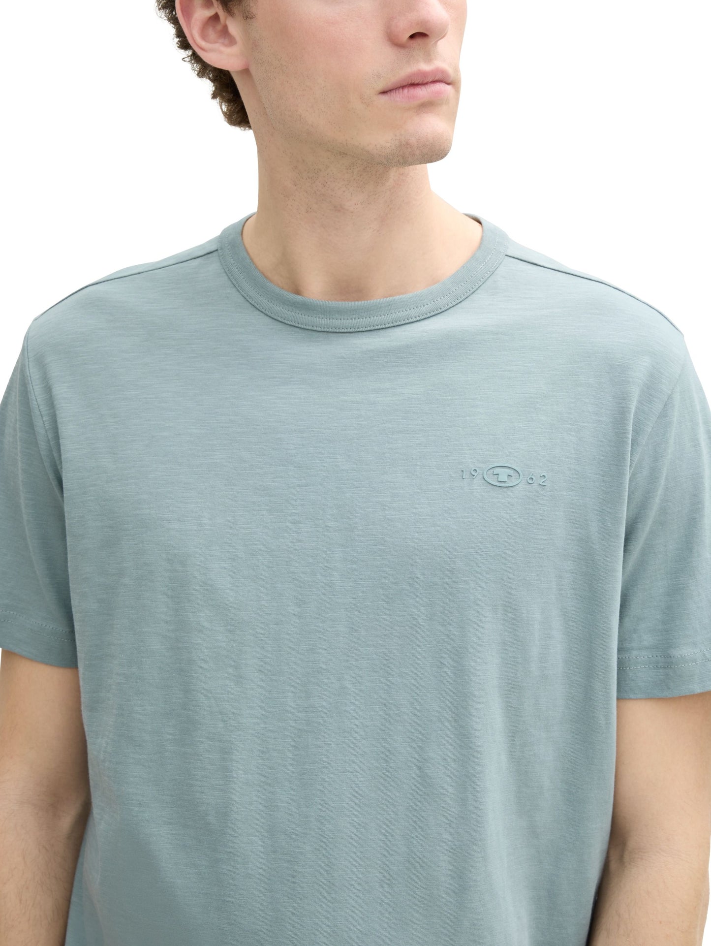 Tom Tailor Herren Basic T-Shirt blau