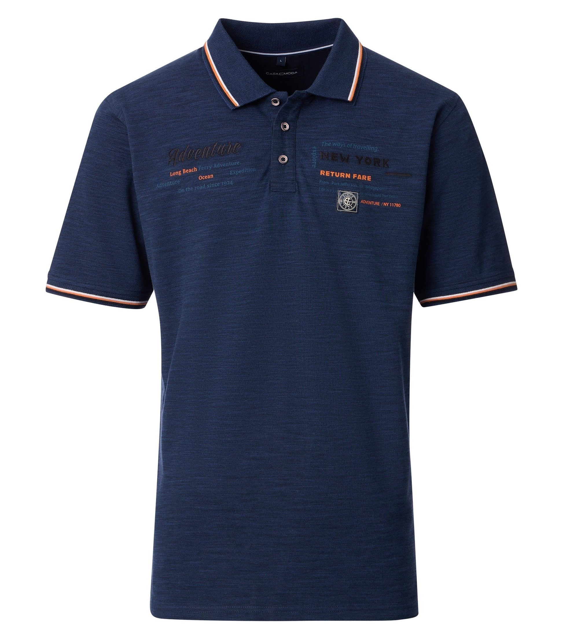 Casa Moda Herren Polo-Shirt blau