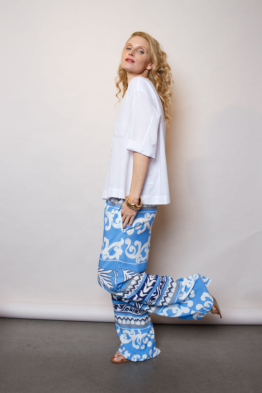 Emily van den Bergh Damen Hose blau