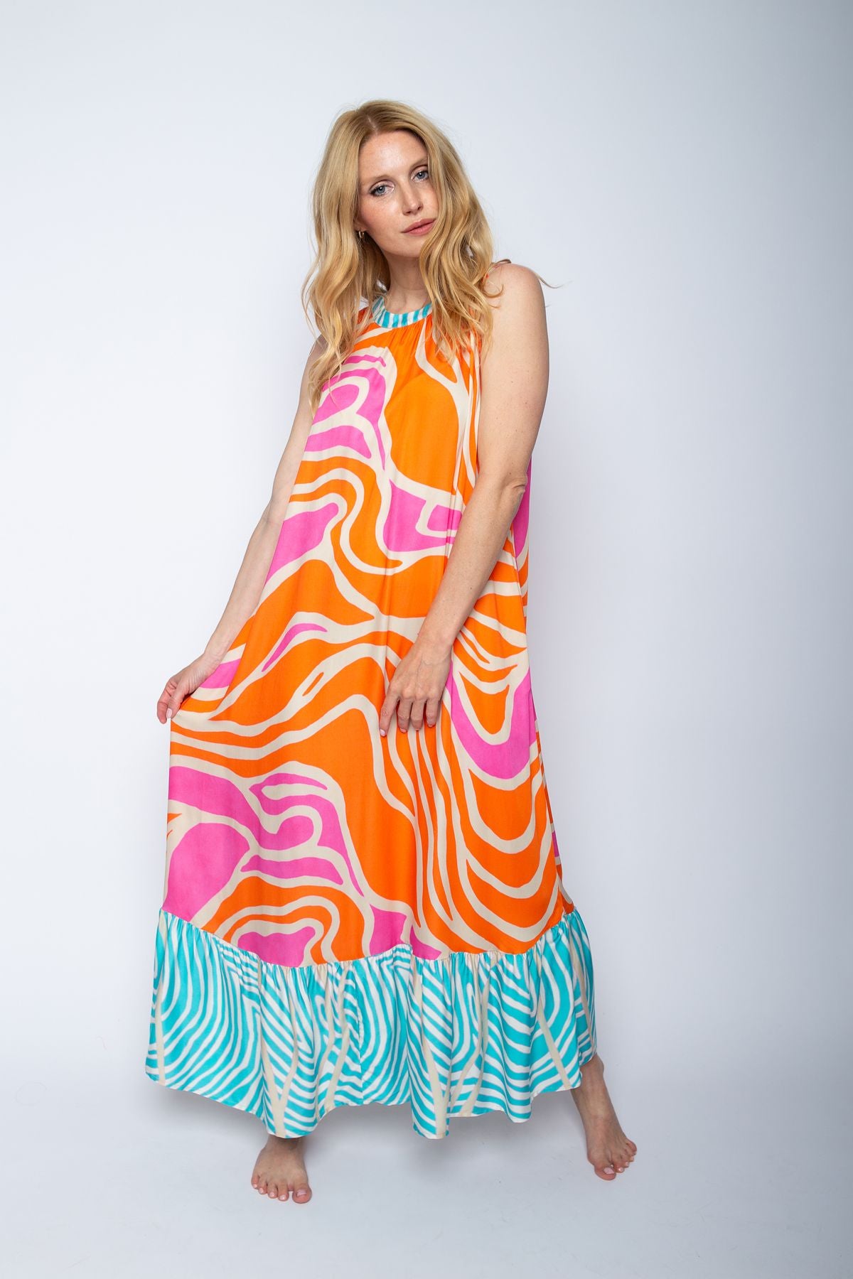 Emily van den Bergh Damen Kleid orange