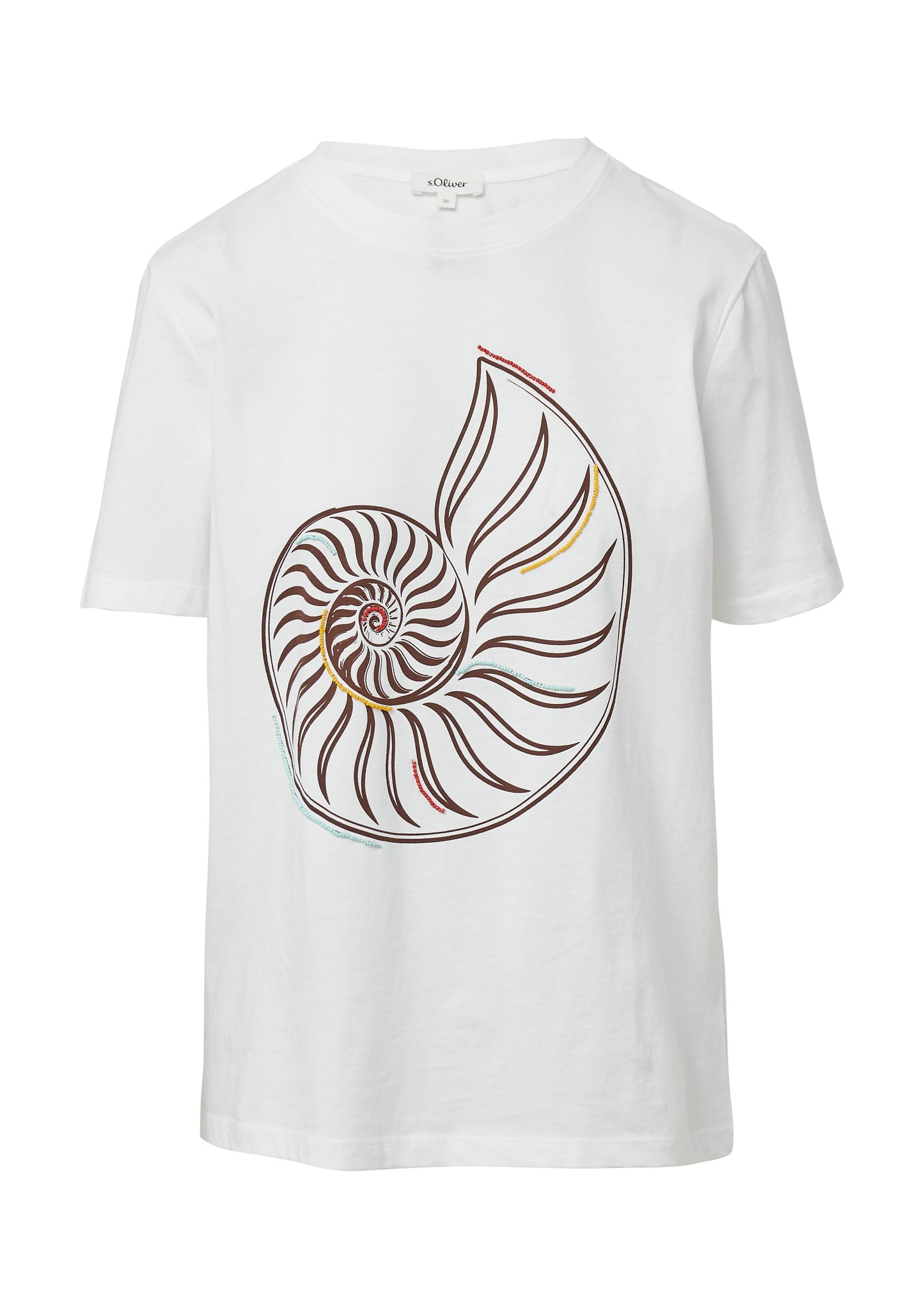 s.Oliver Damen T-Shirt weiß