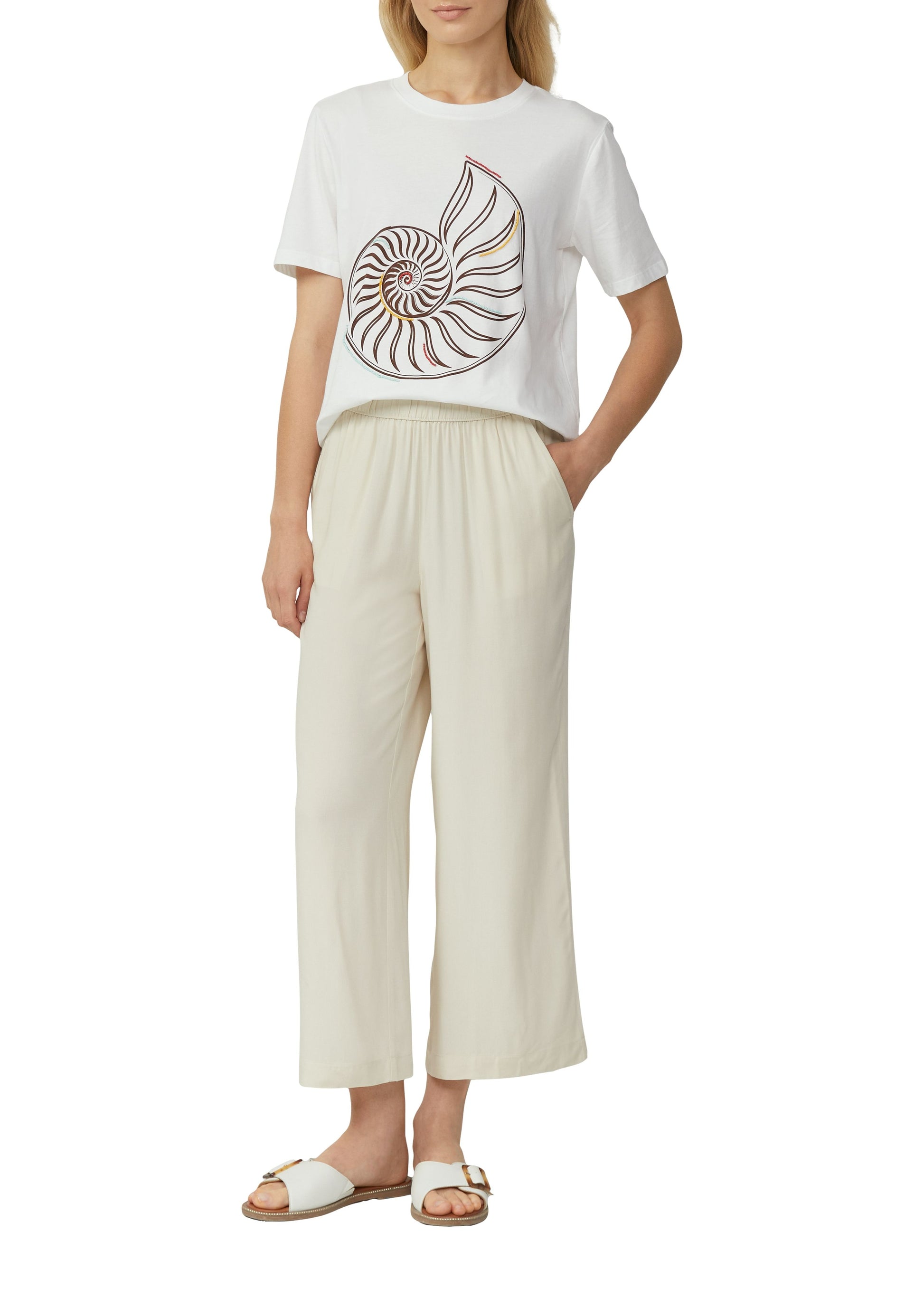 s.Oliver Damen T-Shirt weiß