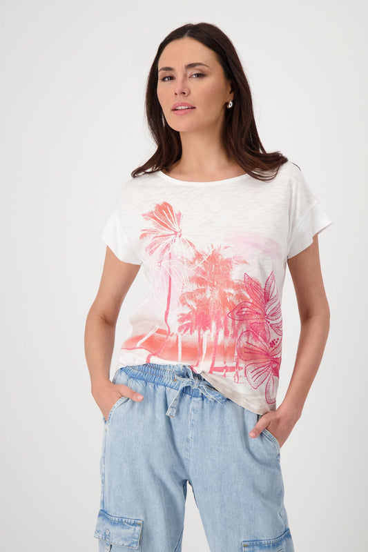 Monari Damen T-Shirt weiß