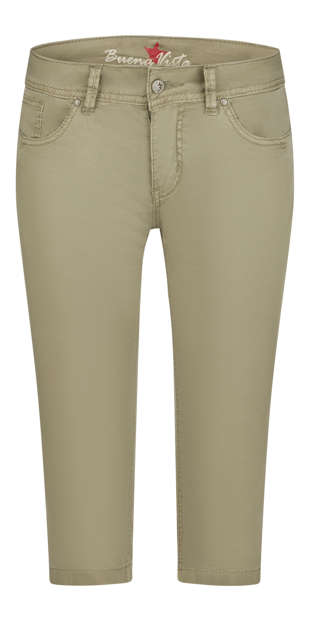 Buena Vista Damen Capri-Jeans Malibu-Zip grün