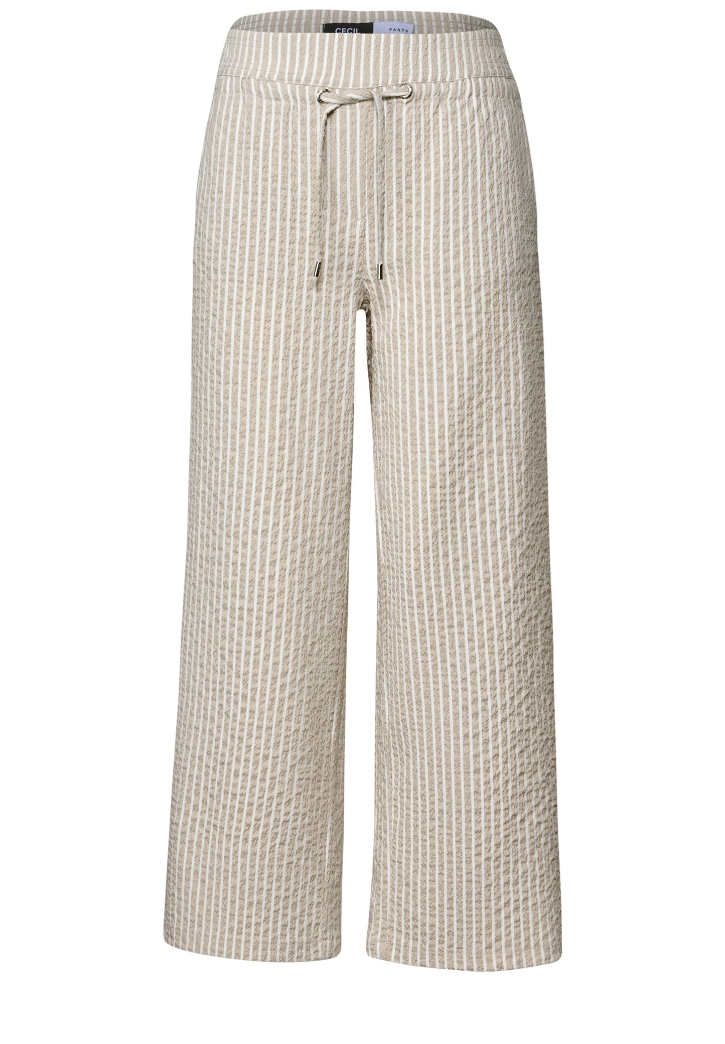 Cecil Damen Seersucker Hose 7 8 Hosen beige