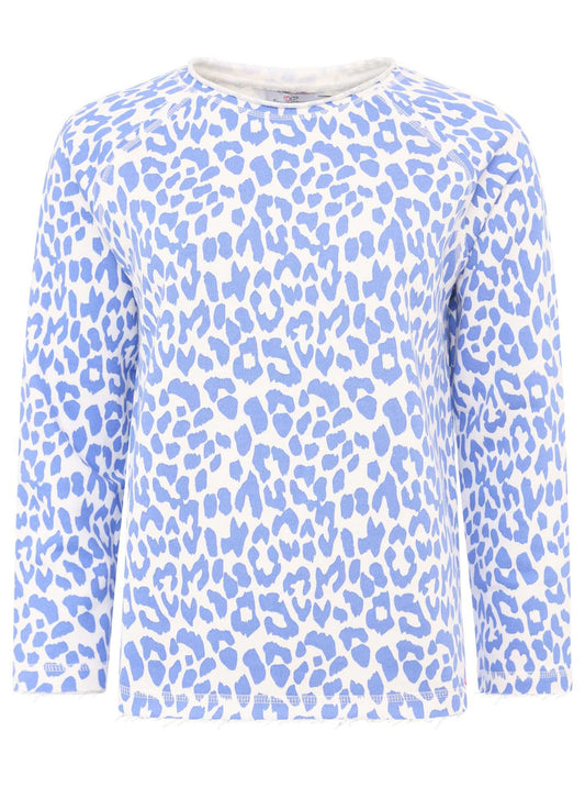 Zwillingsherz Damen Longsleeve Leo allover blau