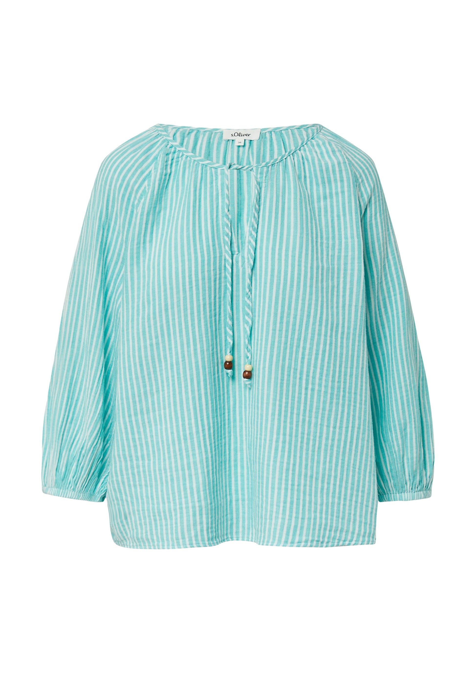 s.Oliver Damen Musselinbluse blau