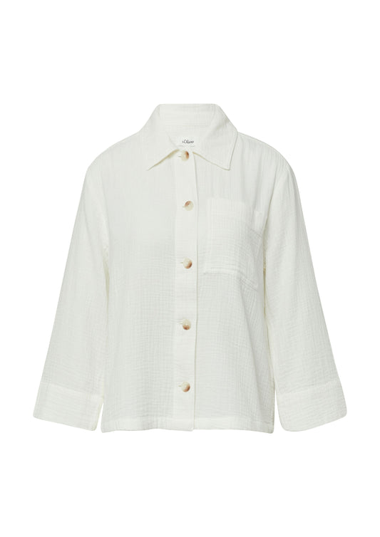 s.Oliver Damen Blusen-Overshirt weiß