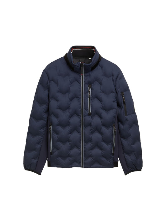 Tom Tailor Hybrid Steppjacke mit verstaubarer Kapuze XXXL blau