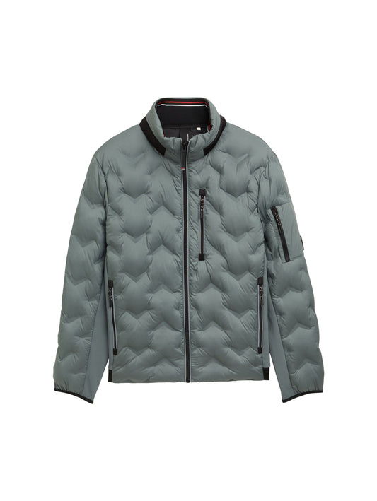 Tom Tailor Hybrid Steppjacke mit verstaubarer Kapuze XXXL grün