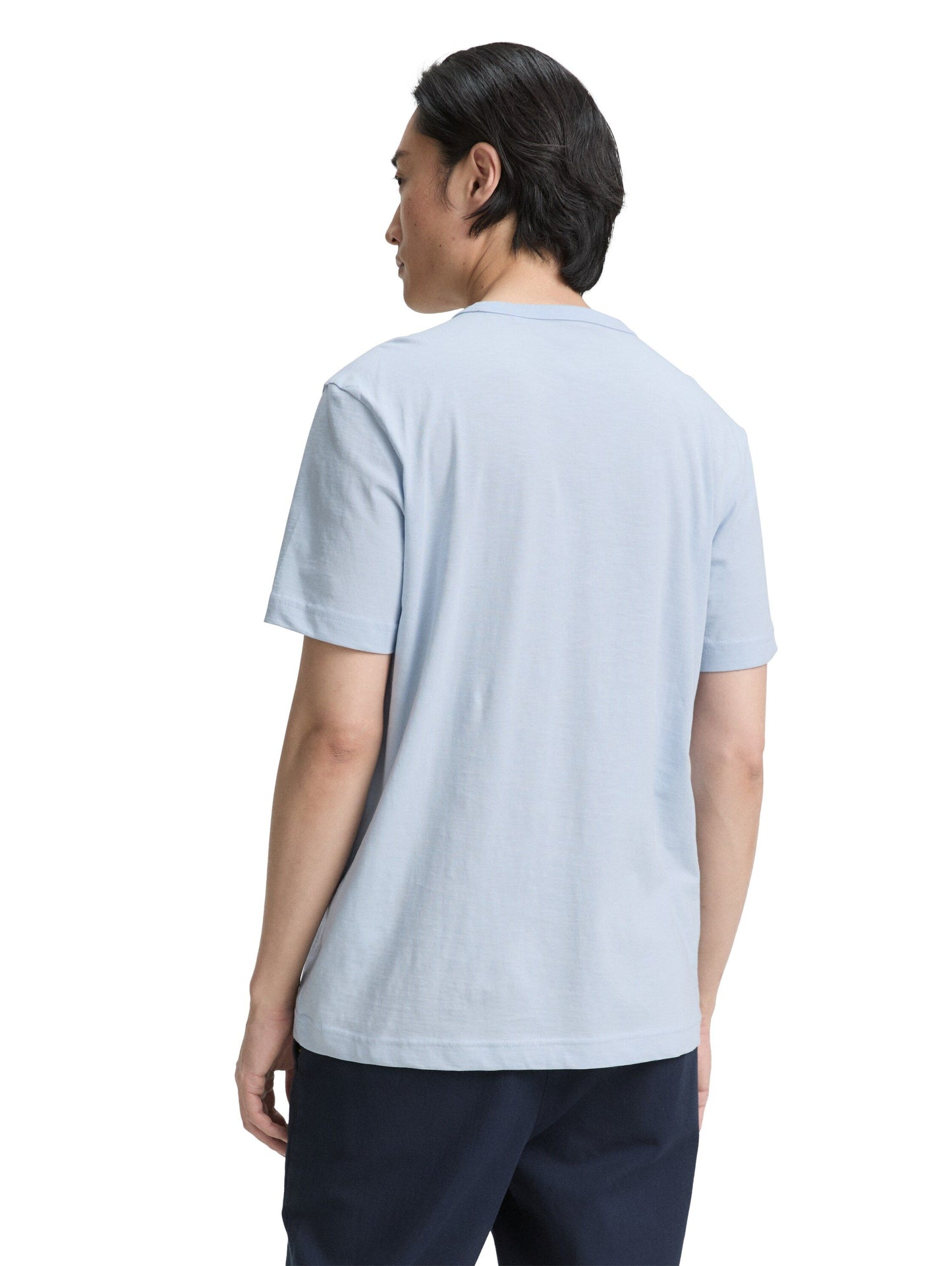 Tom Tailor Basic T-Shirt aus Baumwolle blau