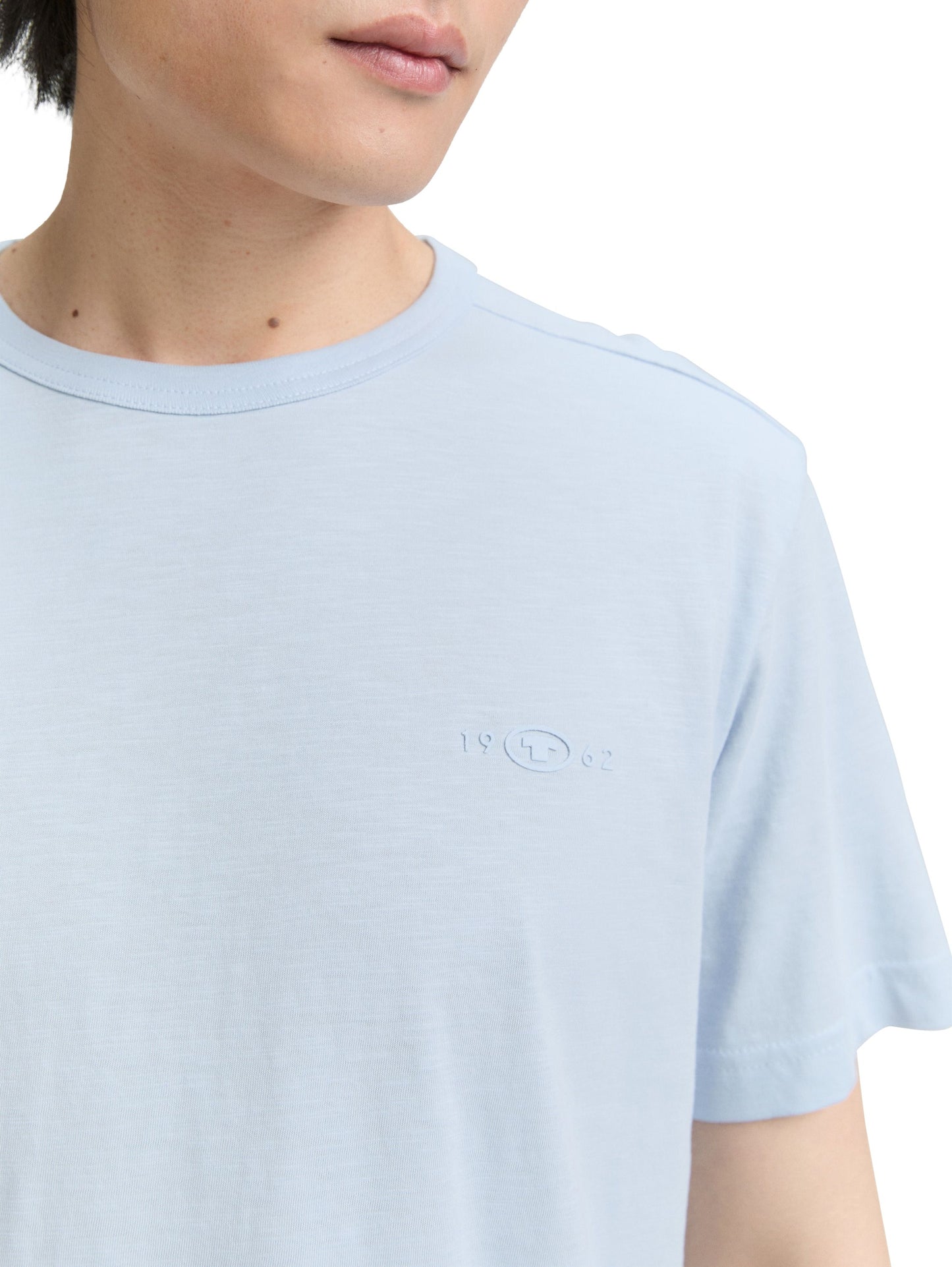 Tom Tailor Basic T-Shirt aus Baumwolle blau