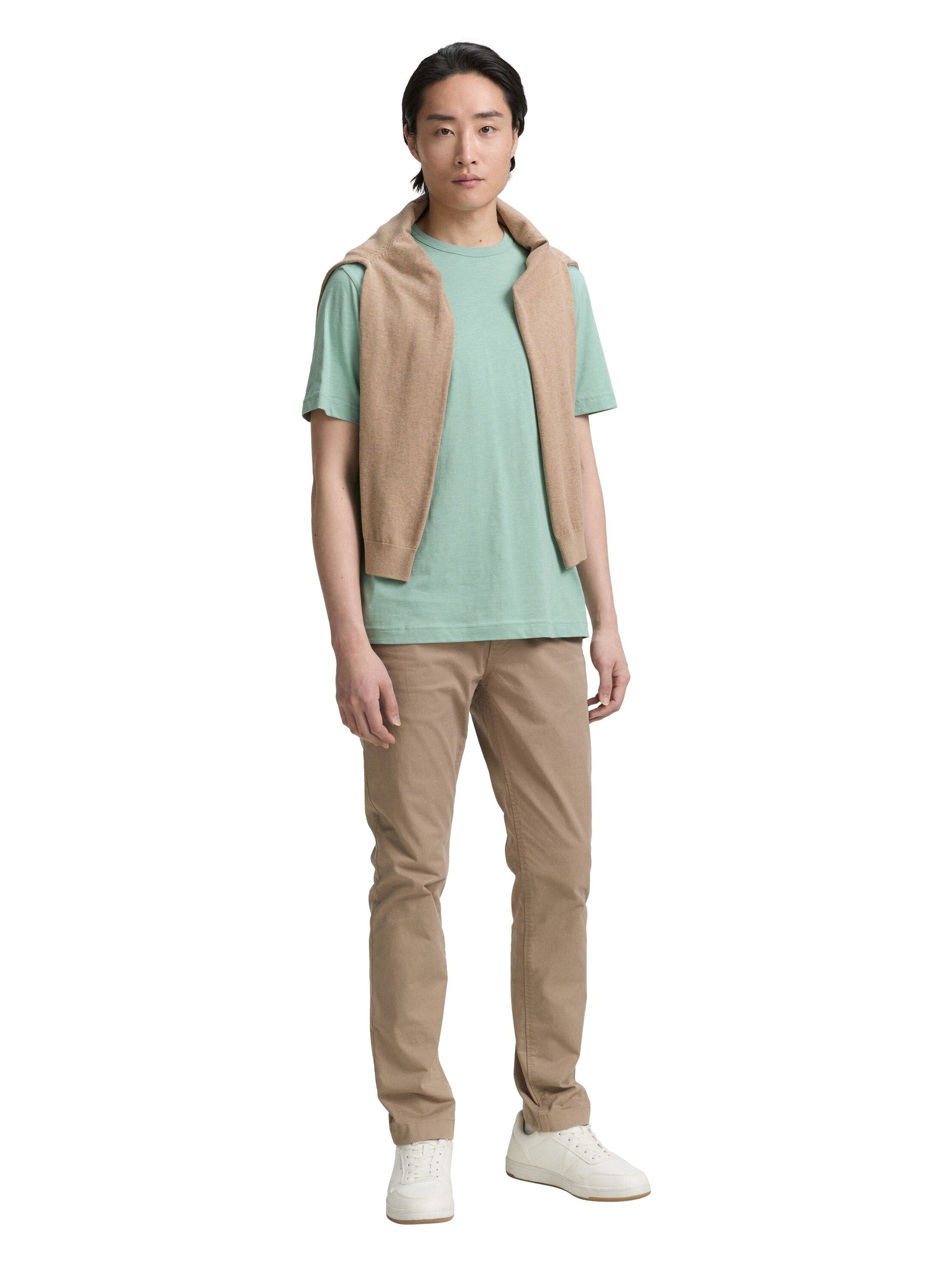 Tom Tailor Basic T-Shirt aus Baumwolle grün