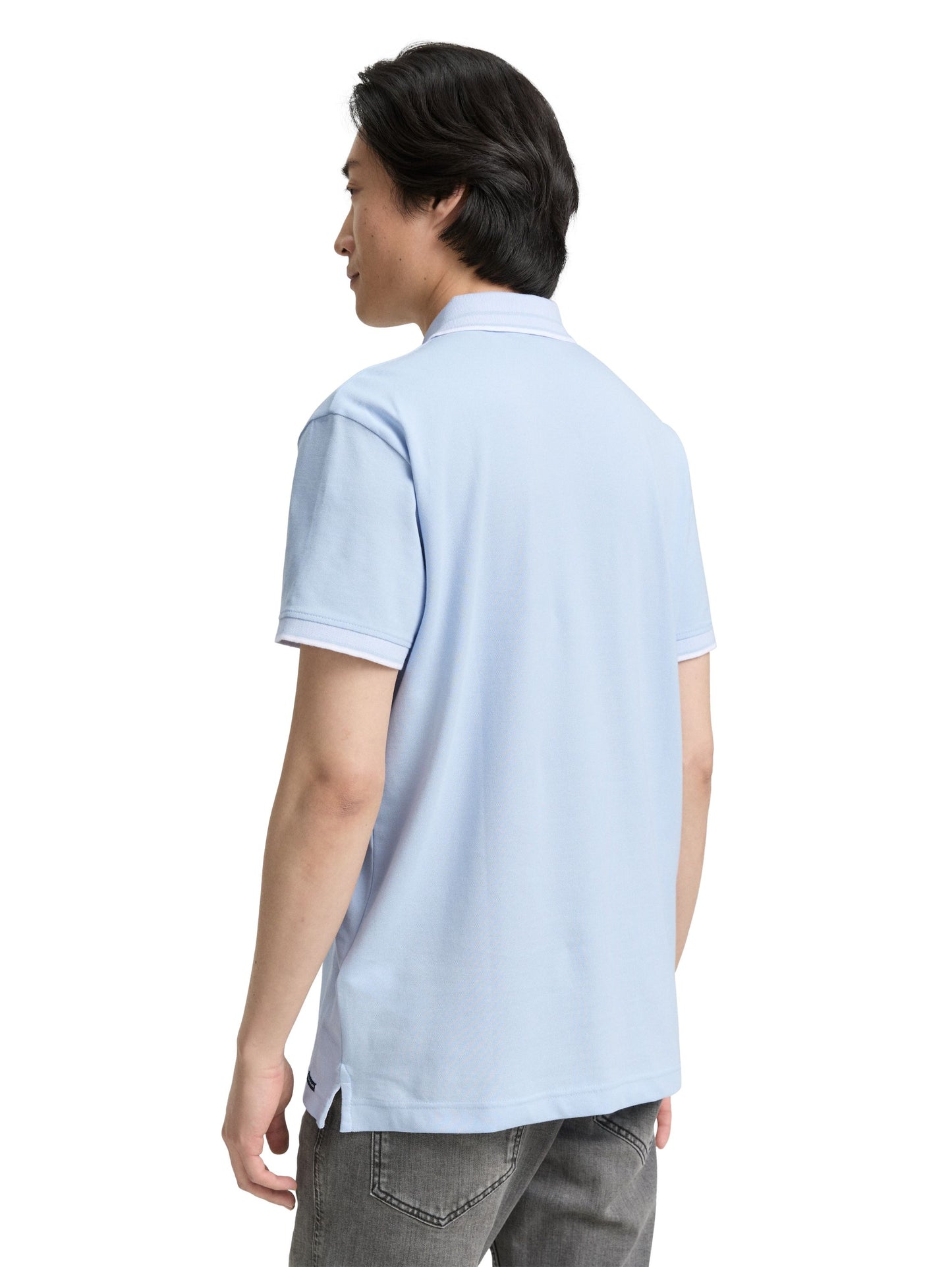 Tom Tailor Herren Piqué Poloshirt mit Stretch blau