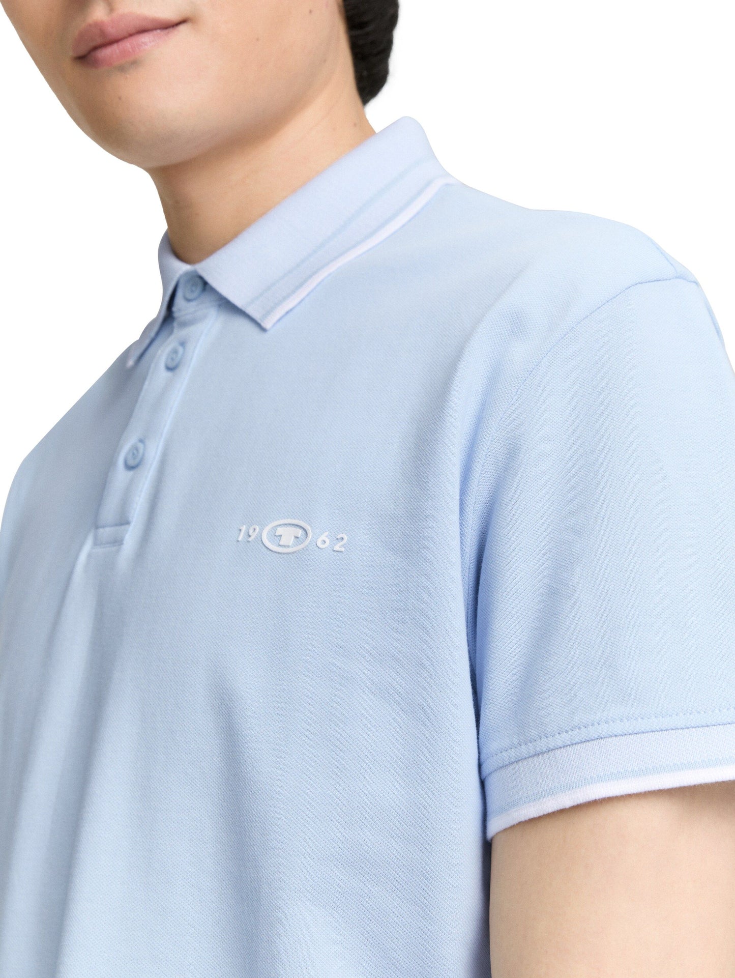 Tom Tailor Herren Piqué Poloshirt mit Stretch blau