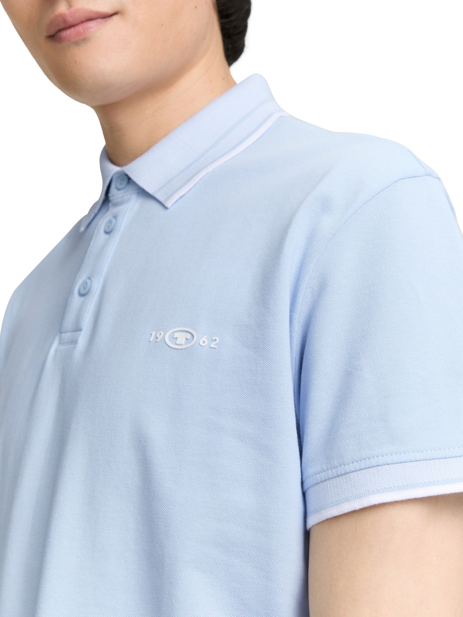 Tom Tailor Herren Piqué Poloshirt mit Stretch blau