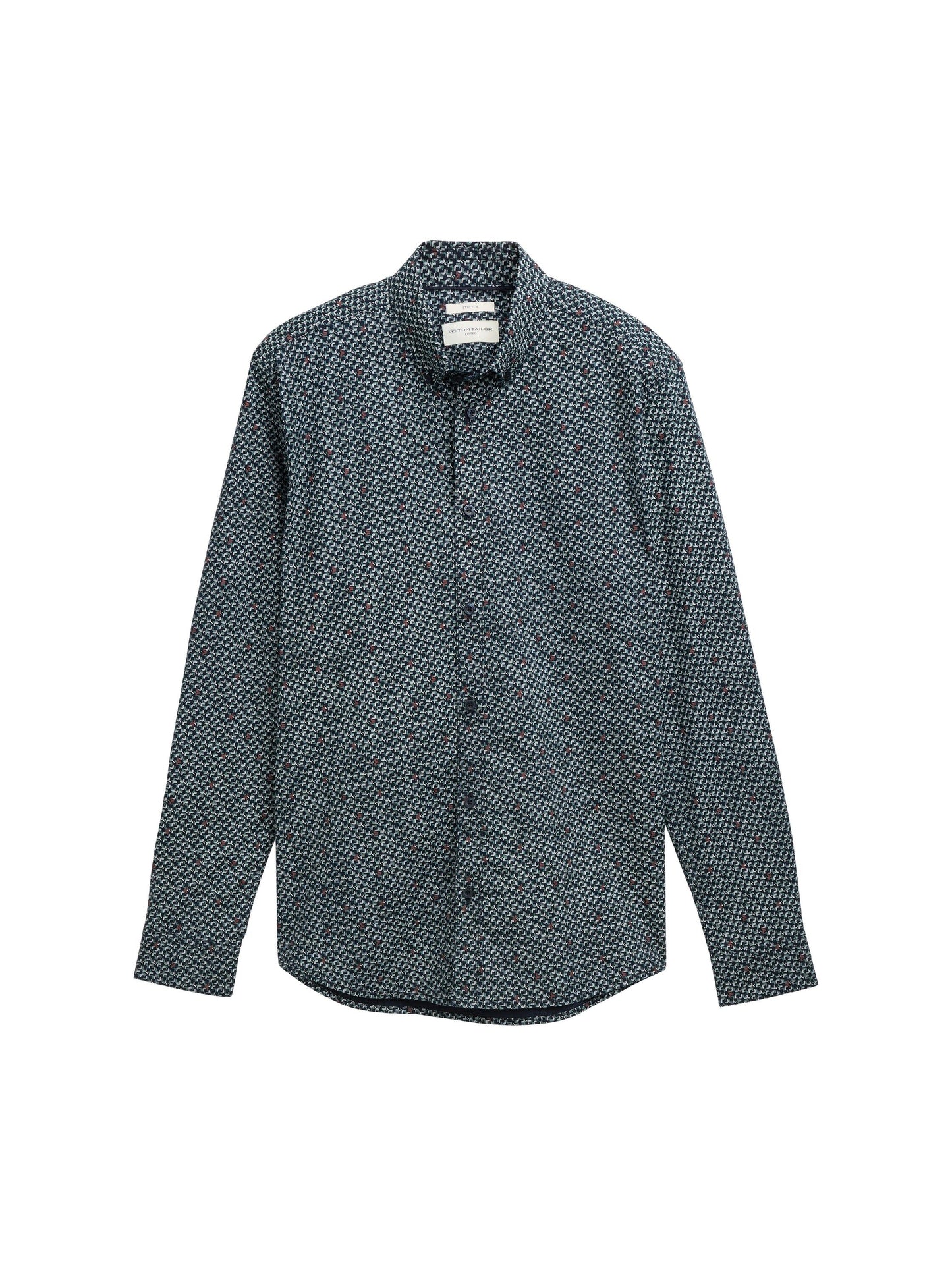 Tom Tailor Herren Fitted Hemd blau