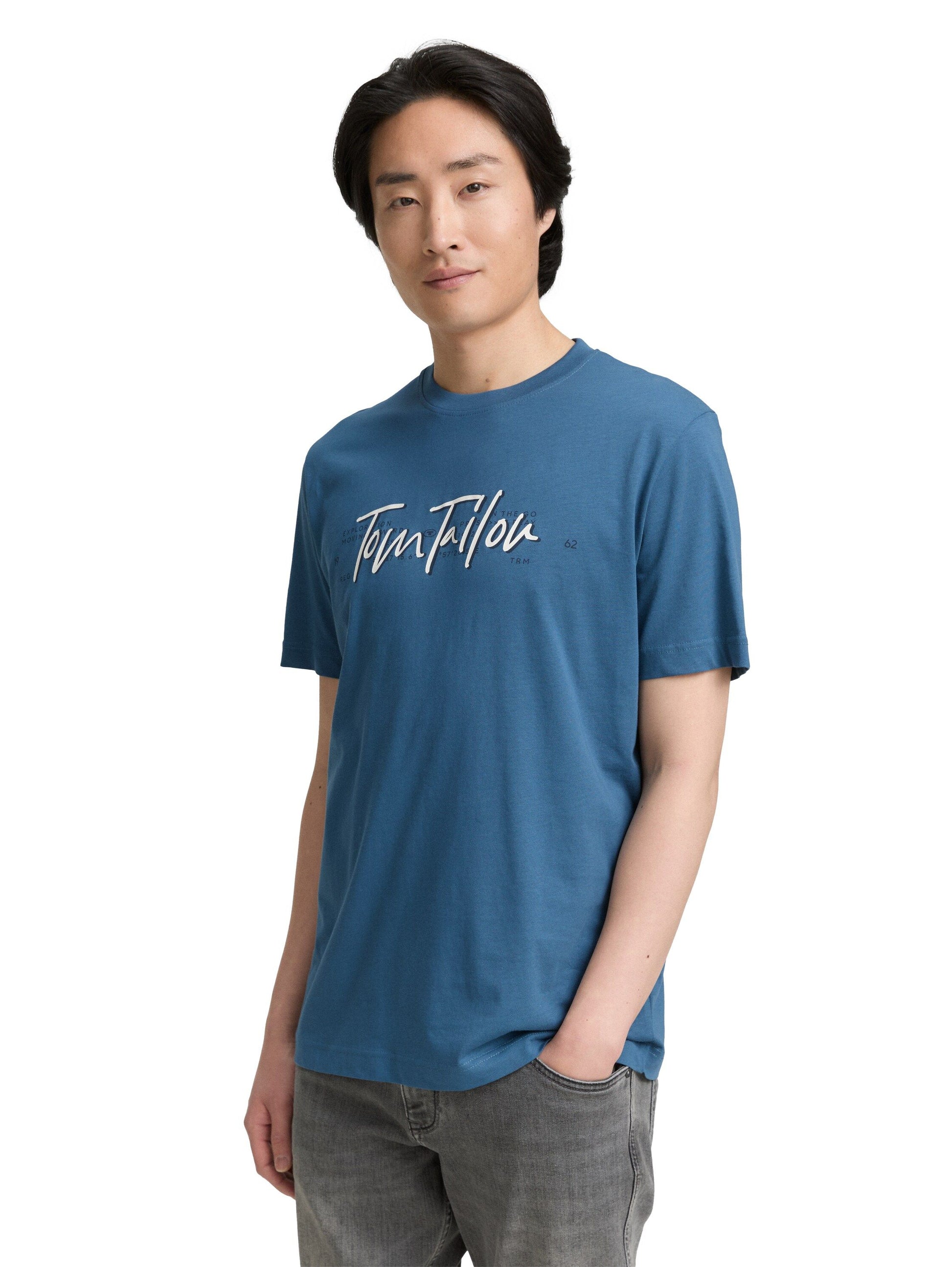 Tom Tailor Herren T-Shirt blau