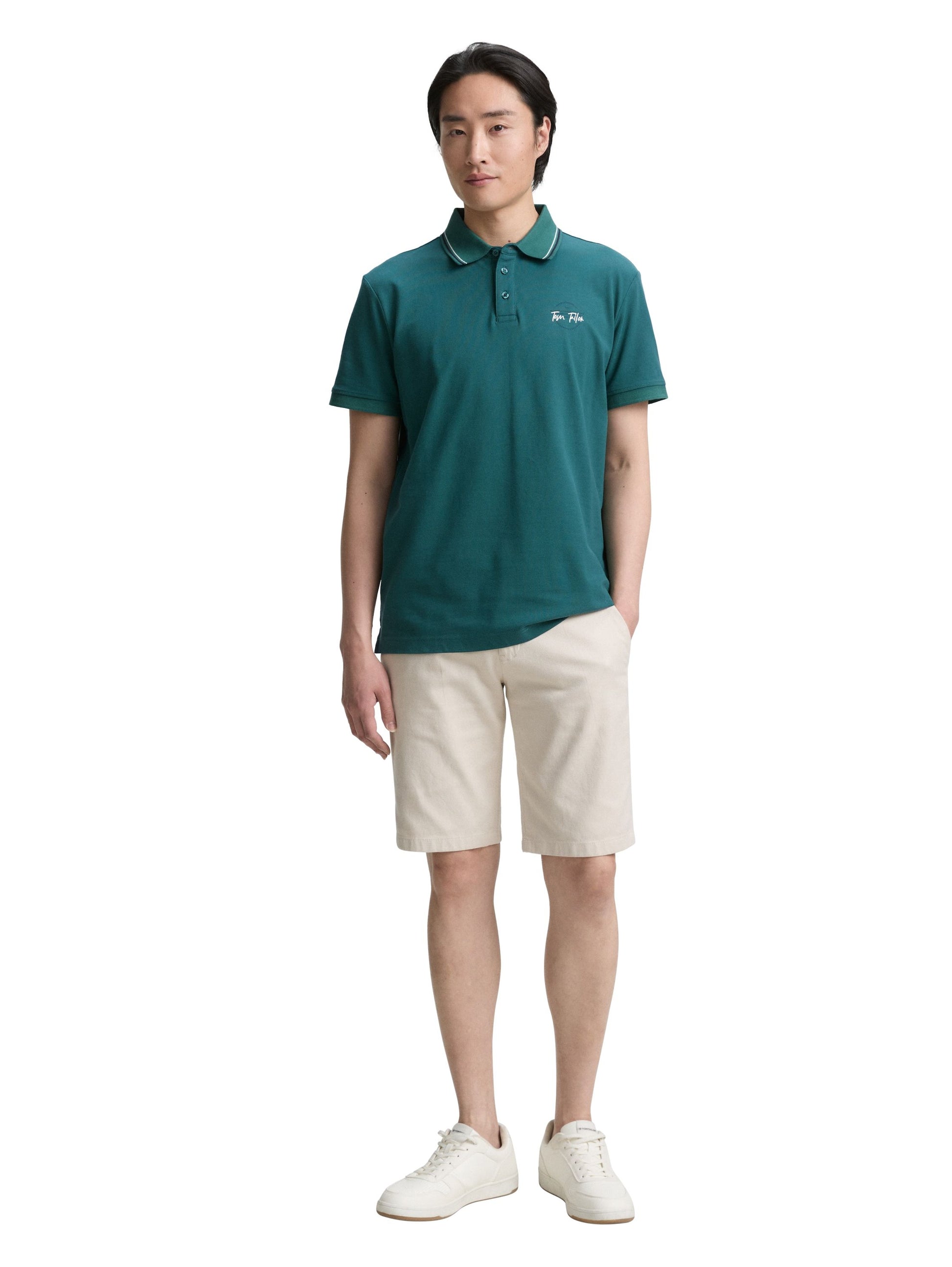 Tom Tailor Herren Piqué Poloshirt grün