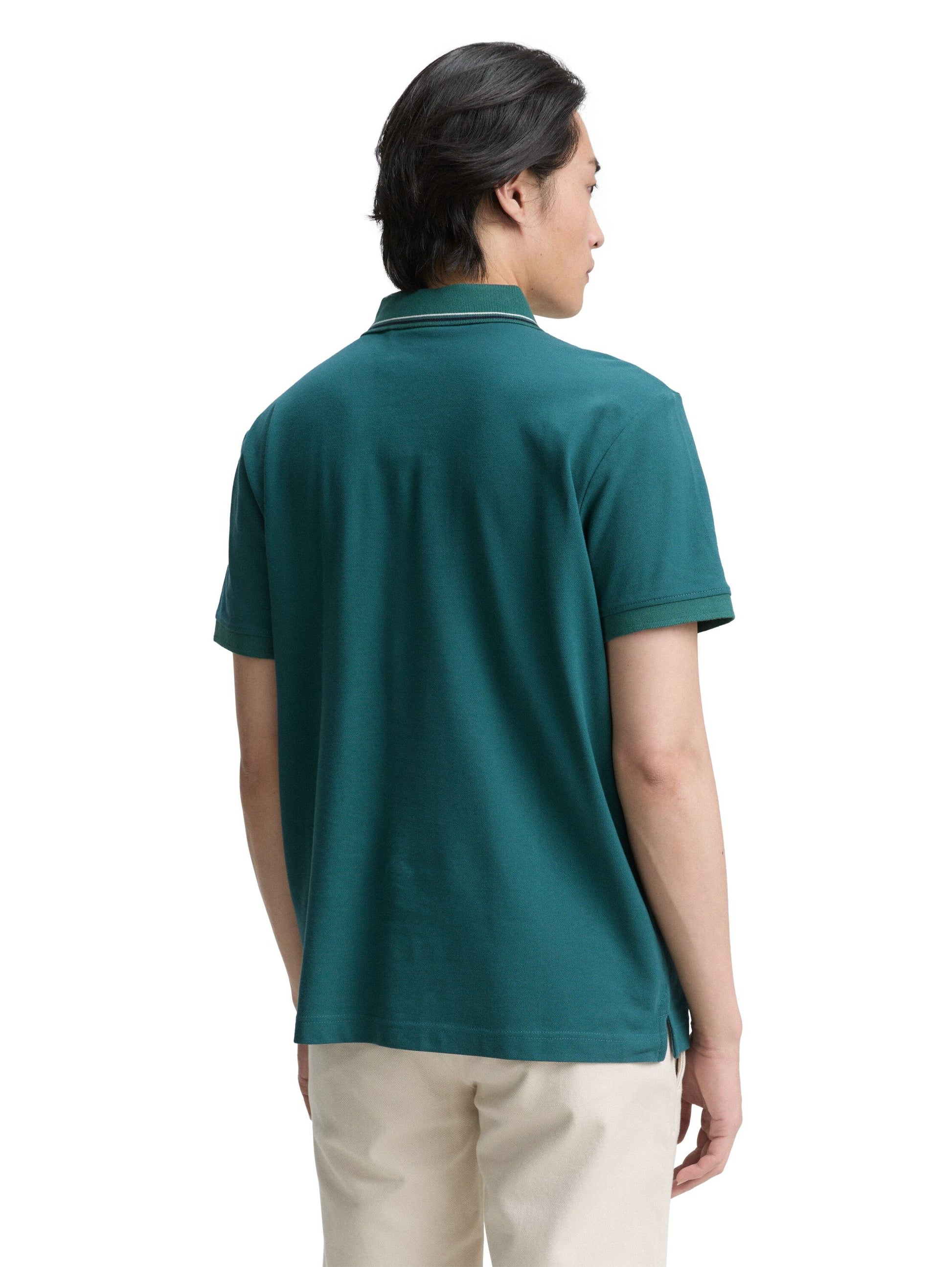 Tom Tailor Herren Piqué Poloshirt grün