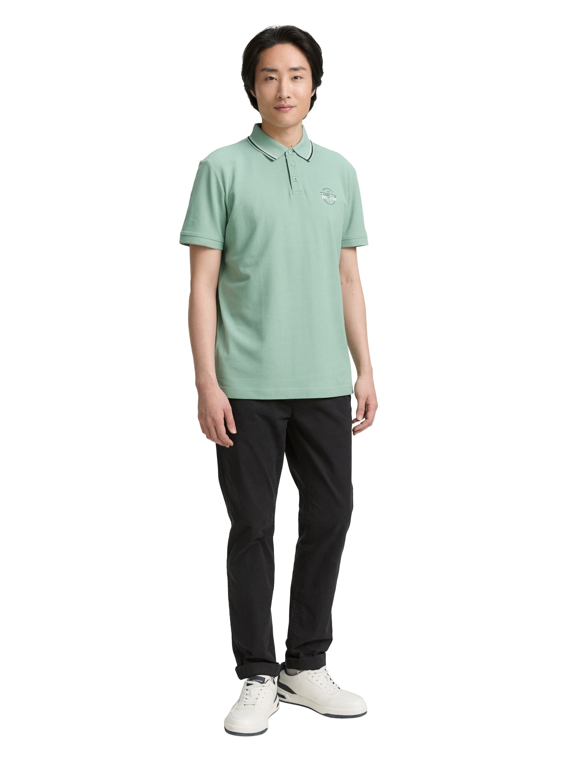 Tom Tailor Herren Piqué Poloshirt grün