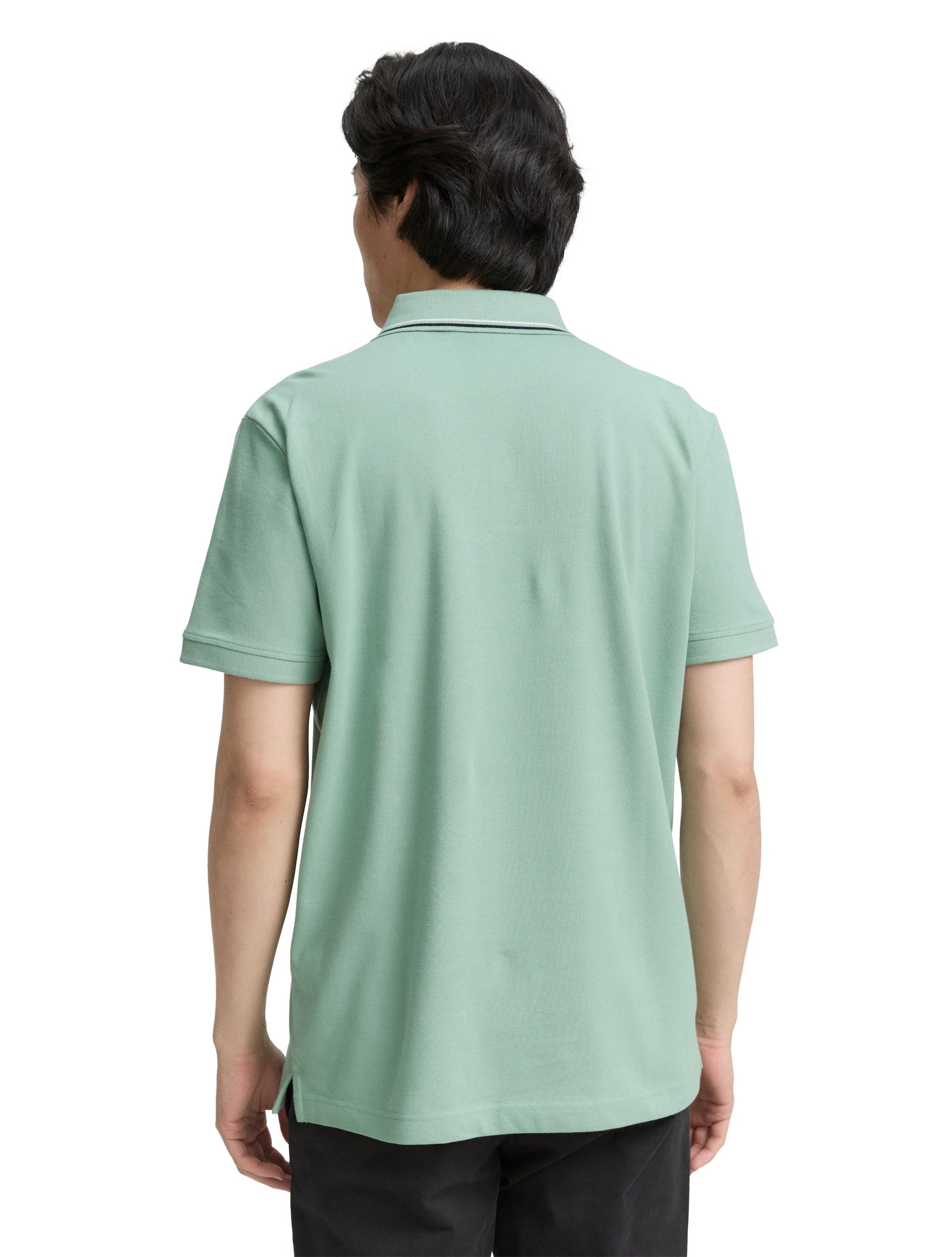 Tom Tailor Herren Piqué Poloshirt grün