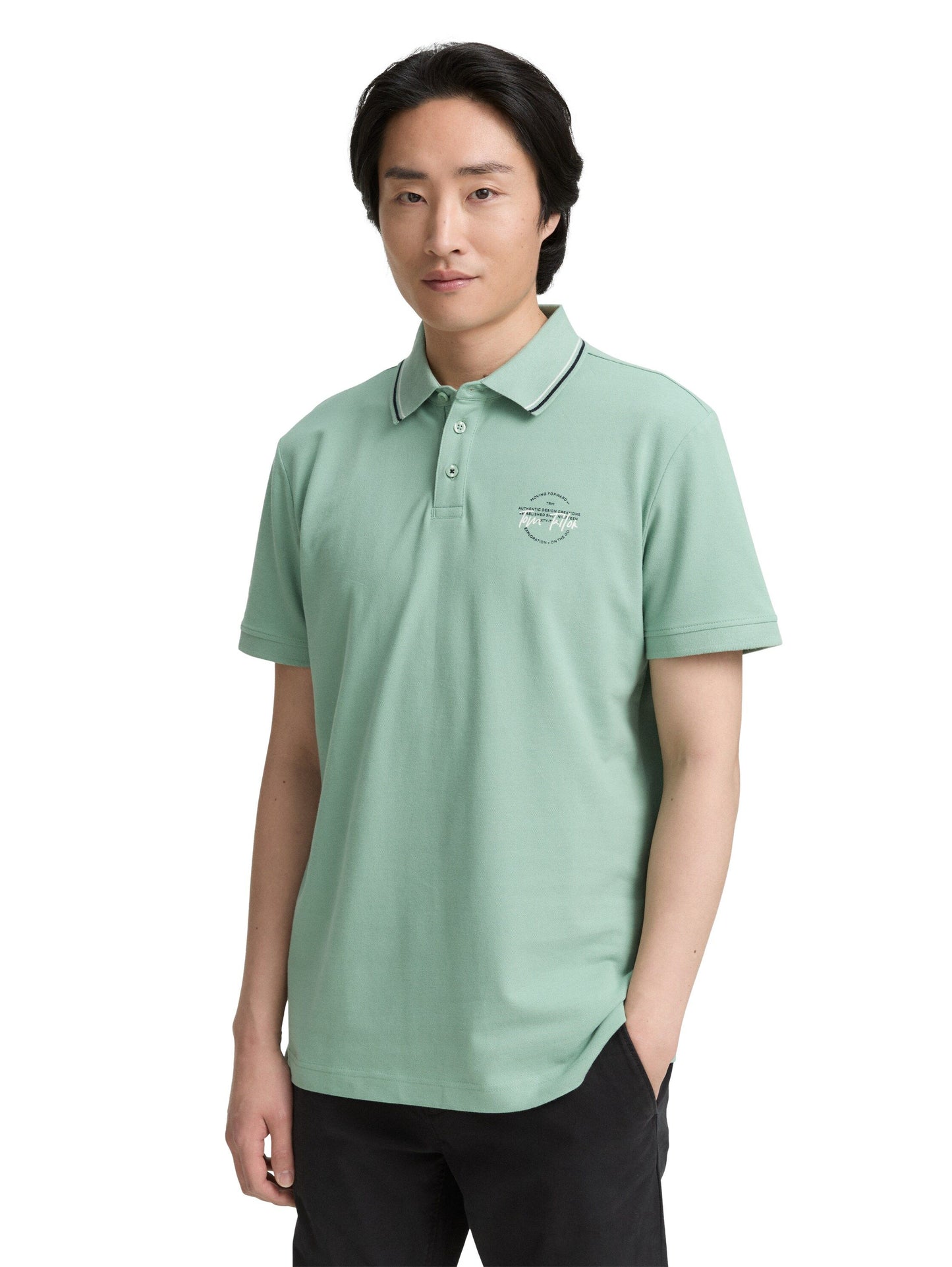 Tom Tailor Herren Piqué Poloshirt grün