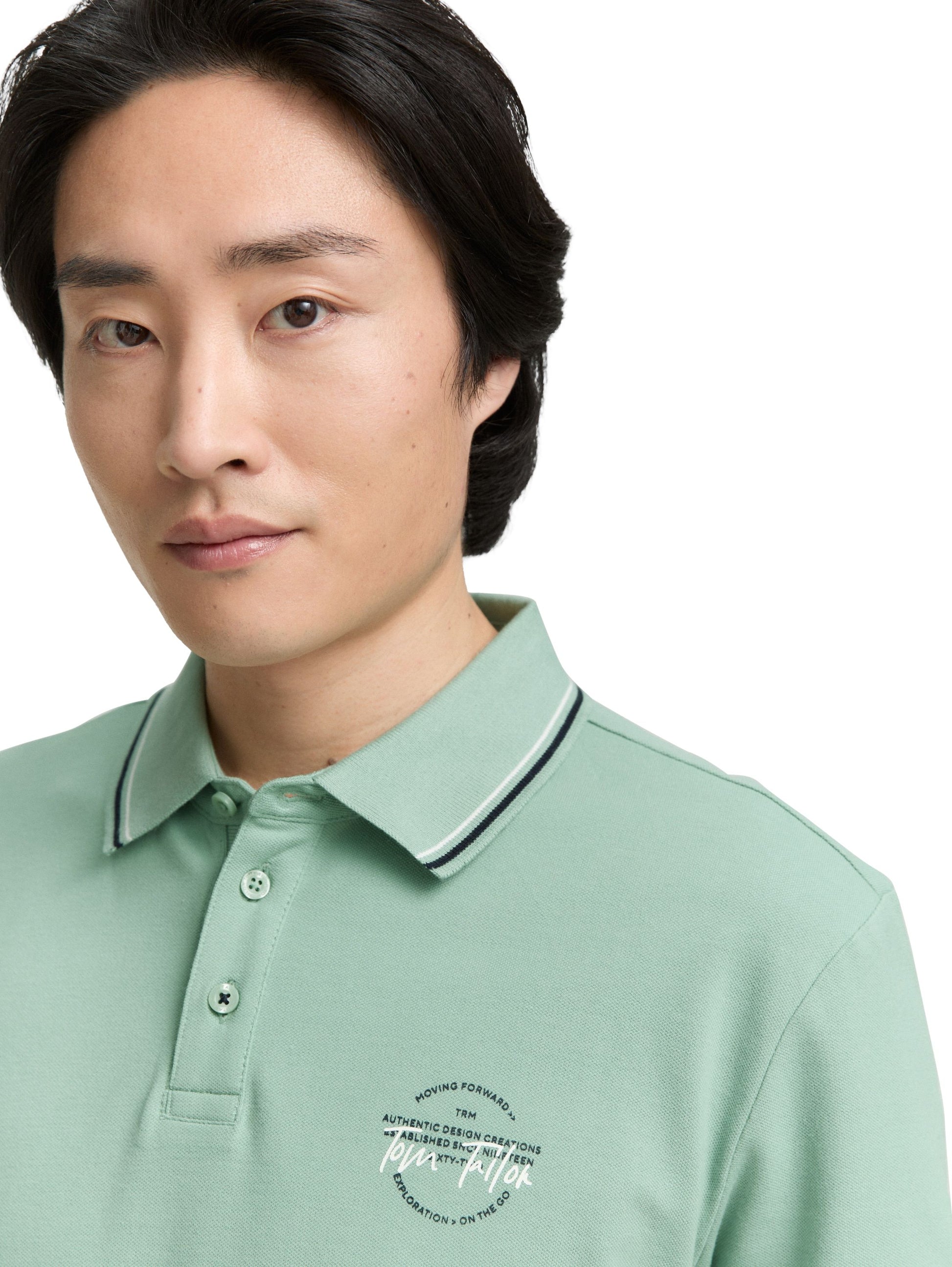 Tom Tailor Herren Piqué Poloshirt grün