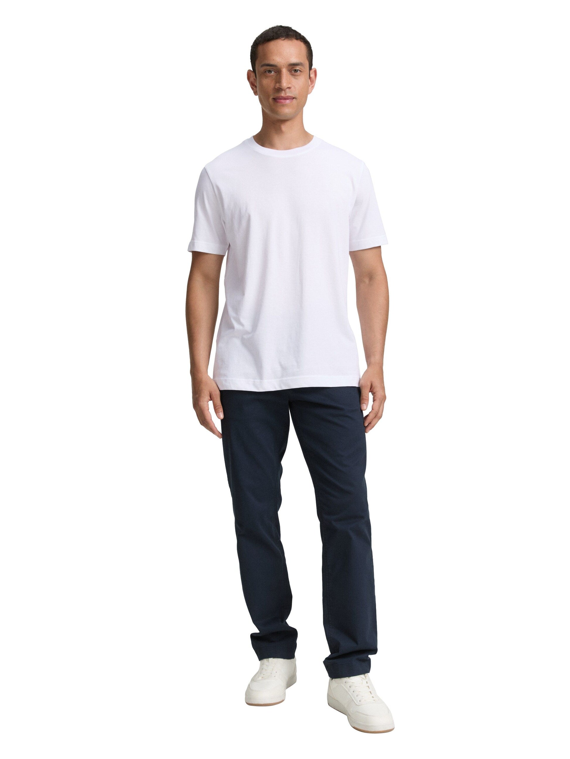 Tom Tailor Herren T-Shirts 2er-Pack weiß