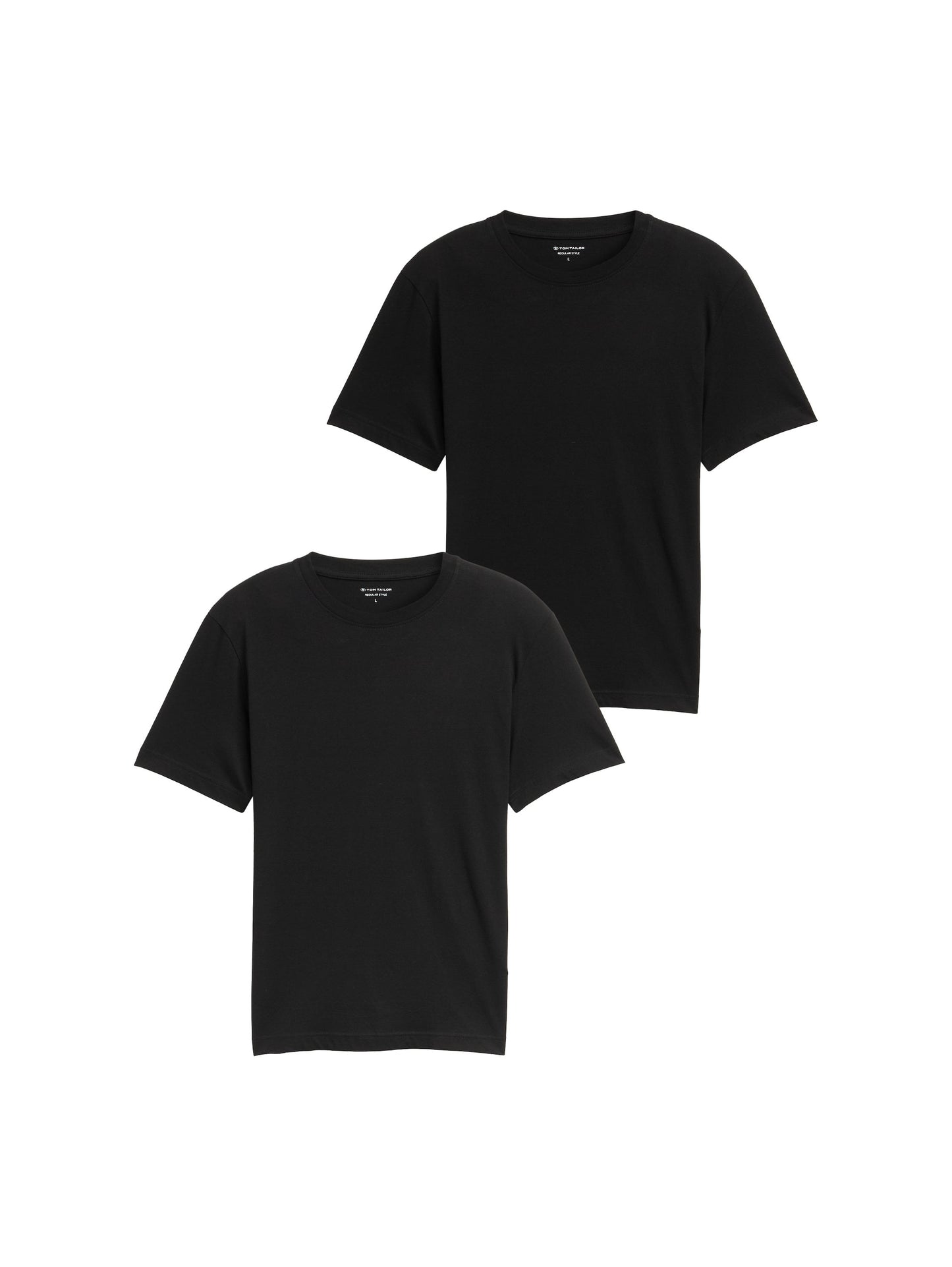Tom Tailor Herren T-Shirts 2er-Pack schwarz