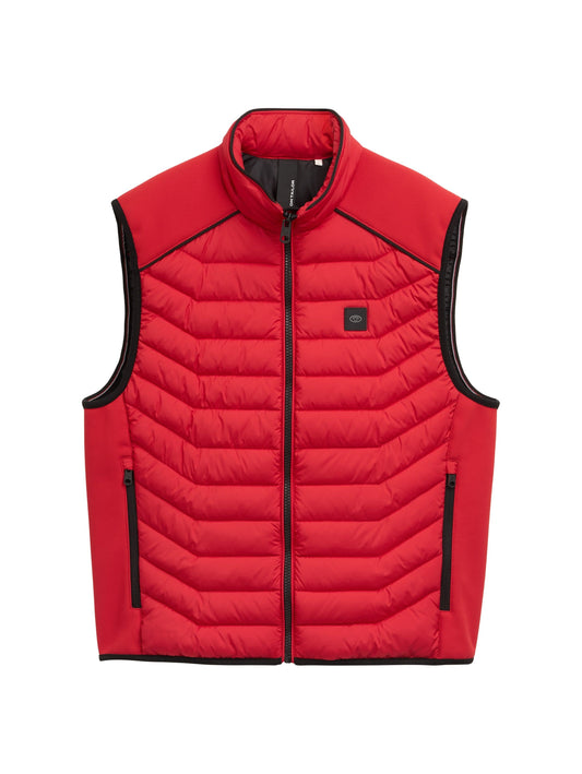 Tom Tailor Herren Hybrid Steppweste XXXL rot