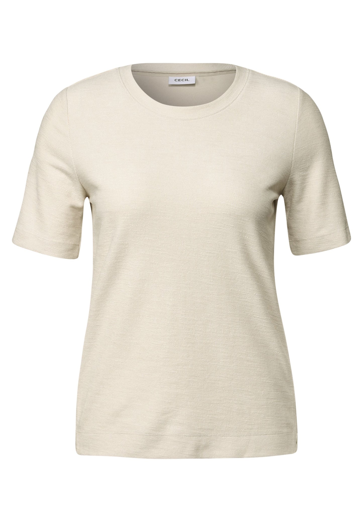 Cecil Damen Bouclé Slub Shirt XXL beige
