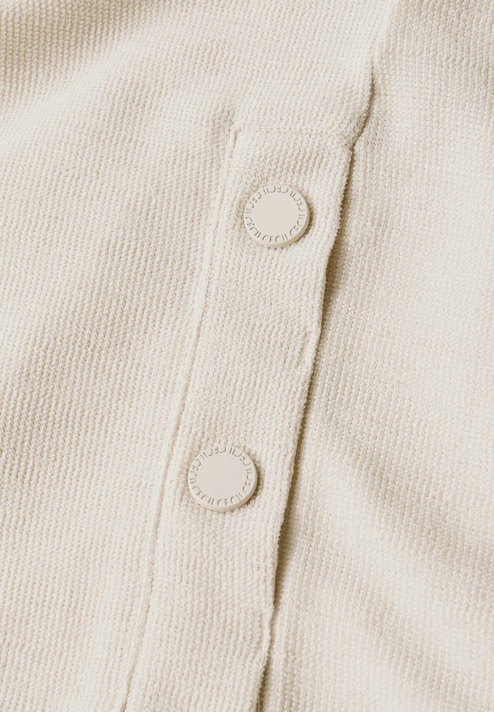 Cecil Damen Bouclé Slub Shirt beige
