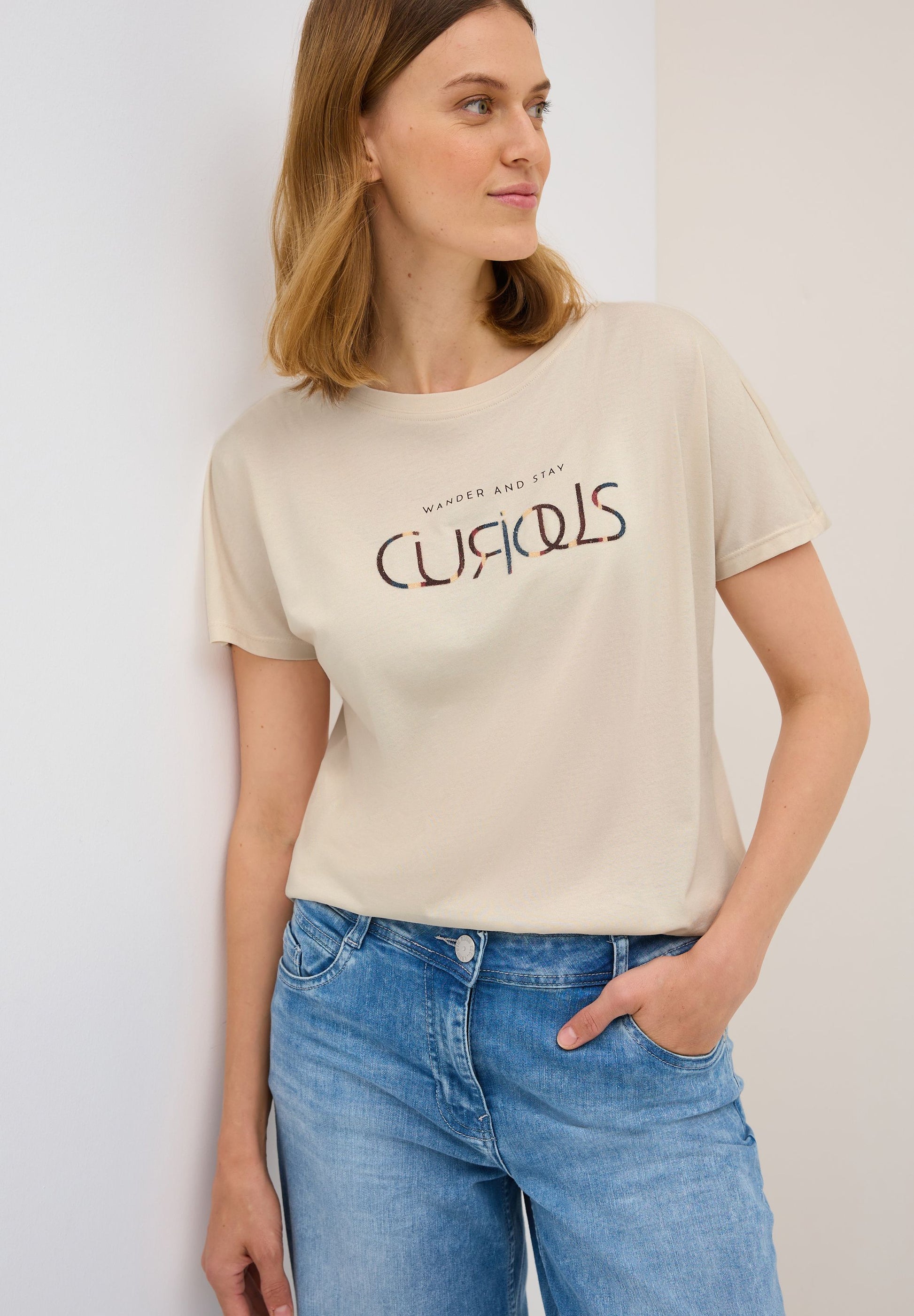 Cecil Damen T-Shirt beige