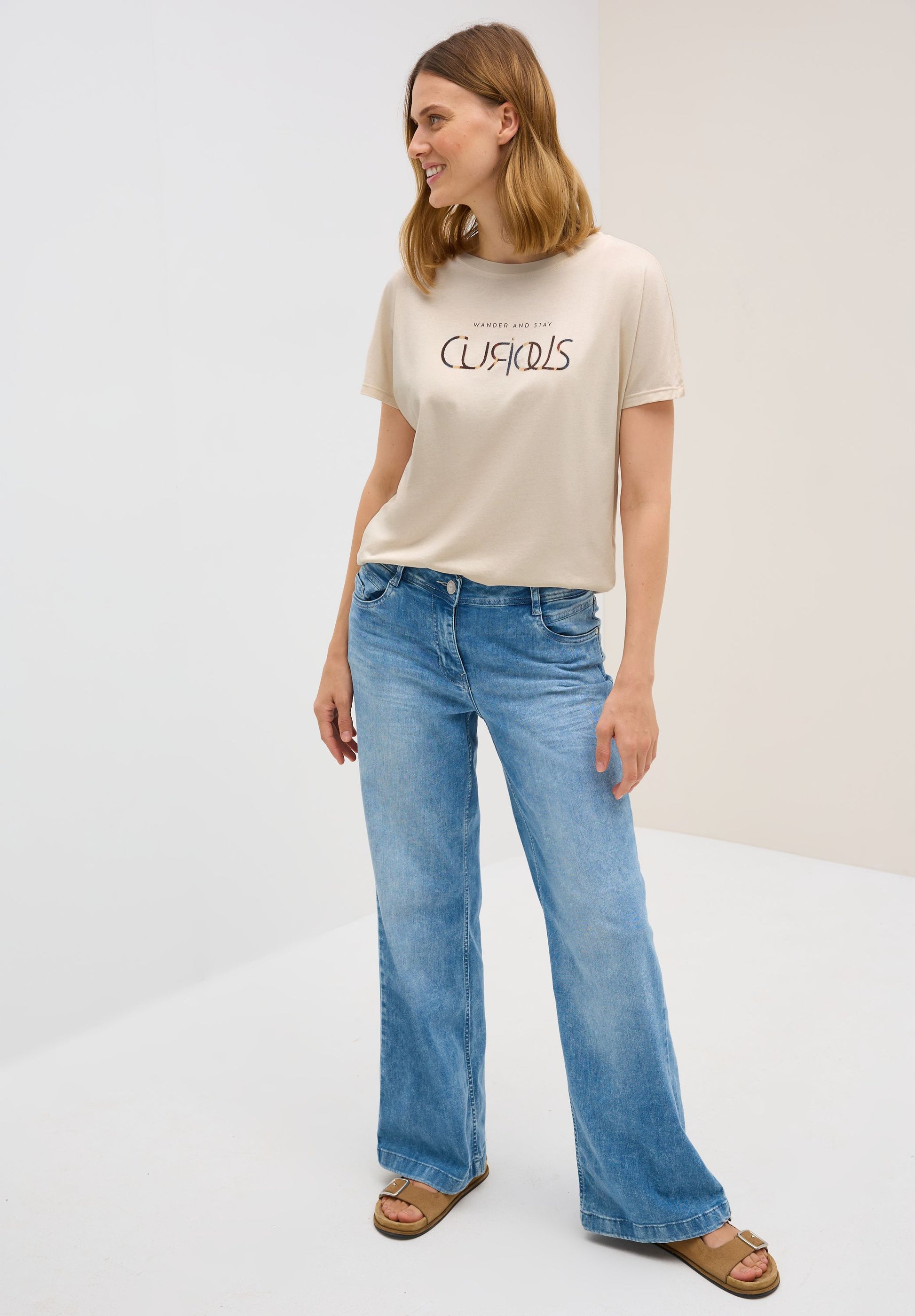 Cecil Damen T-Shirt beige