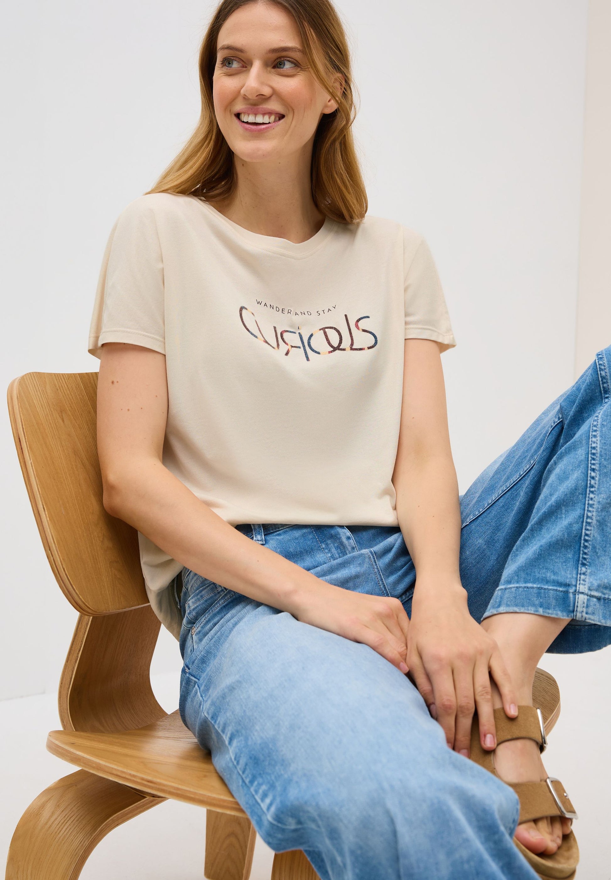 Cecil Damen T-Shirt beige