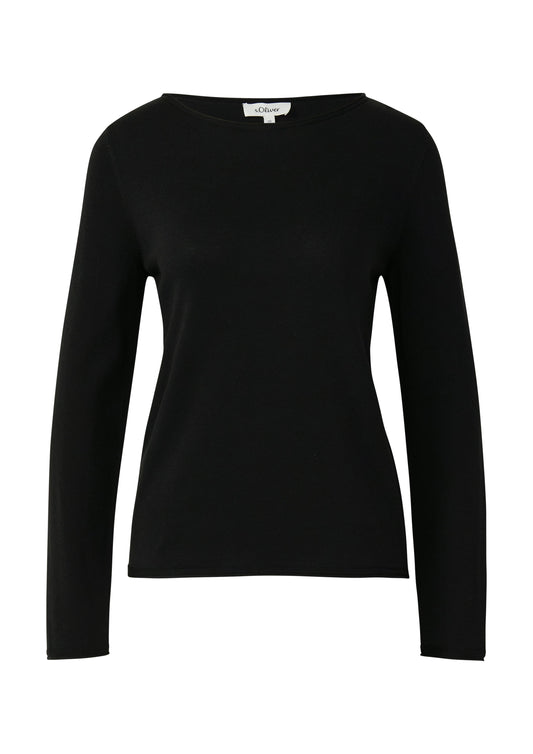 s.Oliver Damen Strickpullover schwarz