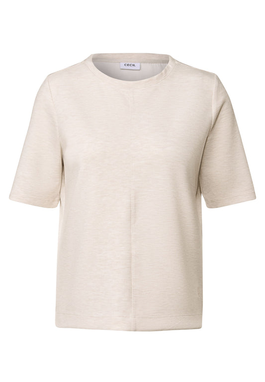 Cecil Damen Kurzarmsweatshirt XXL beige