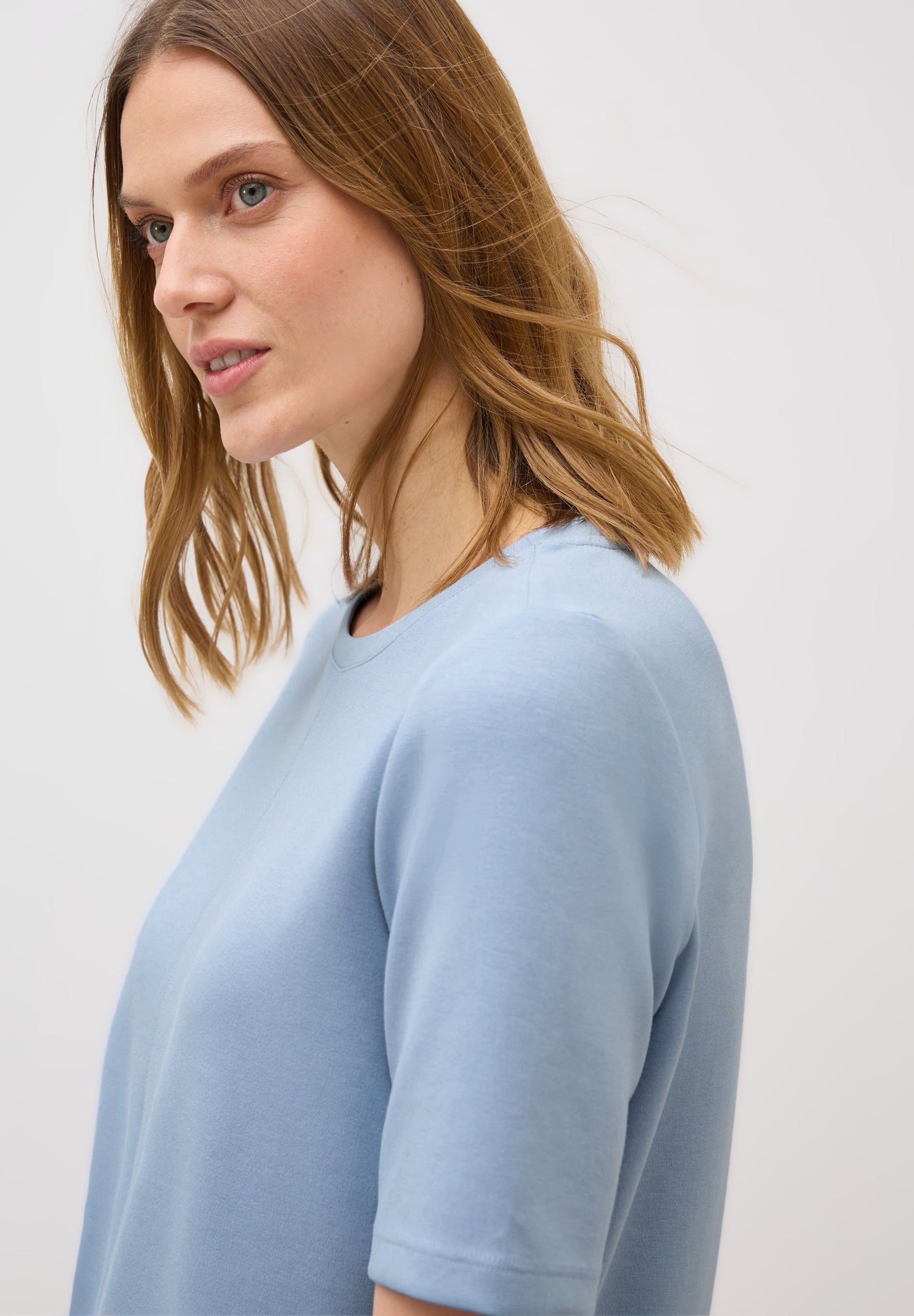 Cecil Damen Kurzarmsweatshirt blau