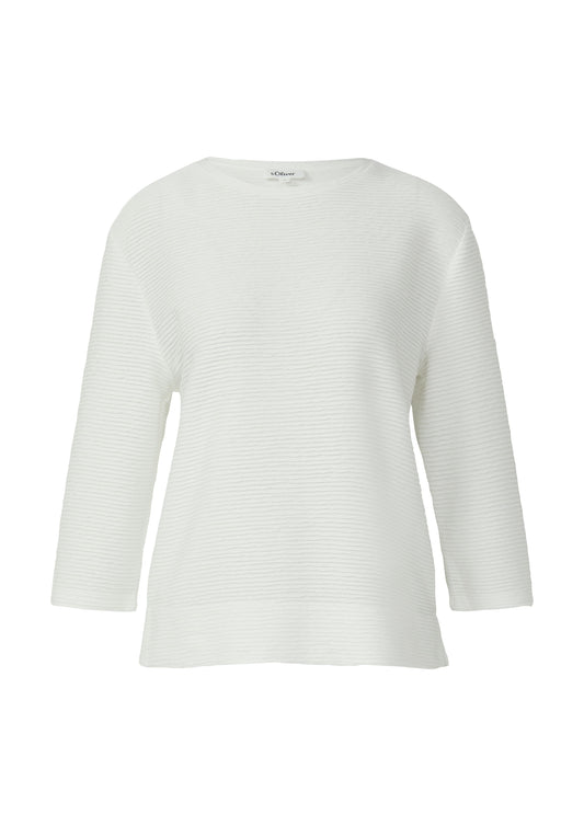 s.Oliver Damen Sweatshirt weiß