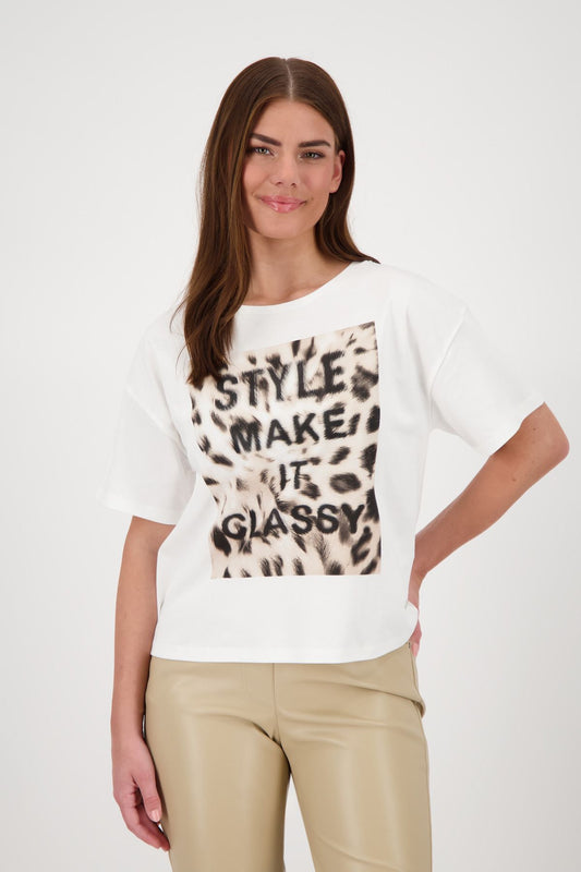 Monari Damen T-Shirt weiß