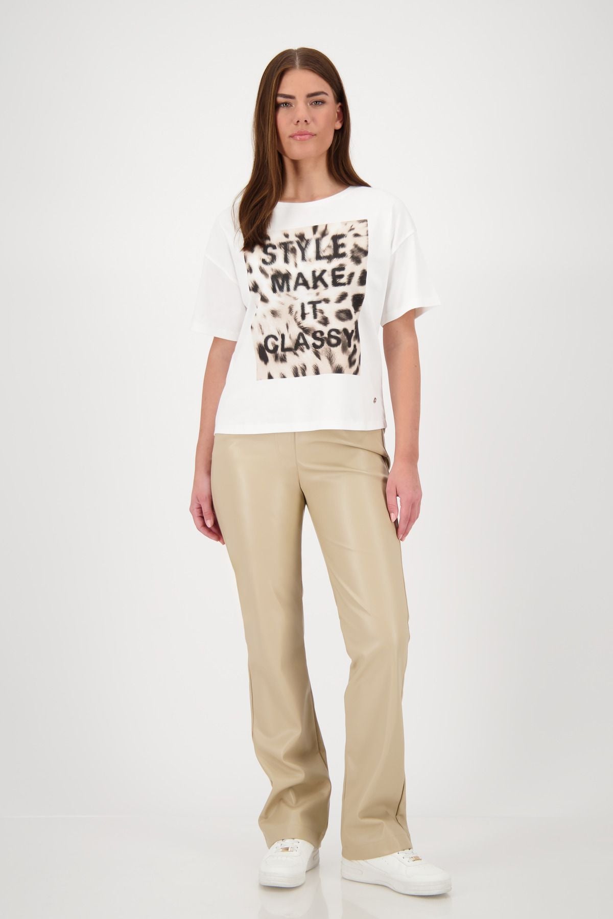 Monari Damen T-Shirt weiß