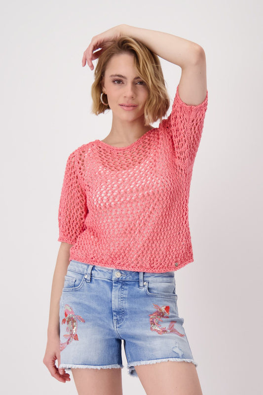 Monari Damen Pullover rosa