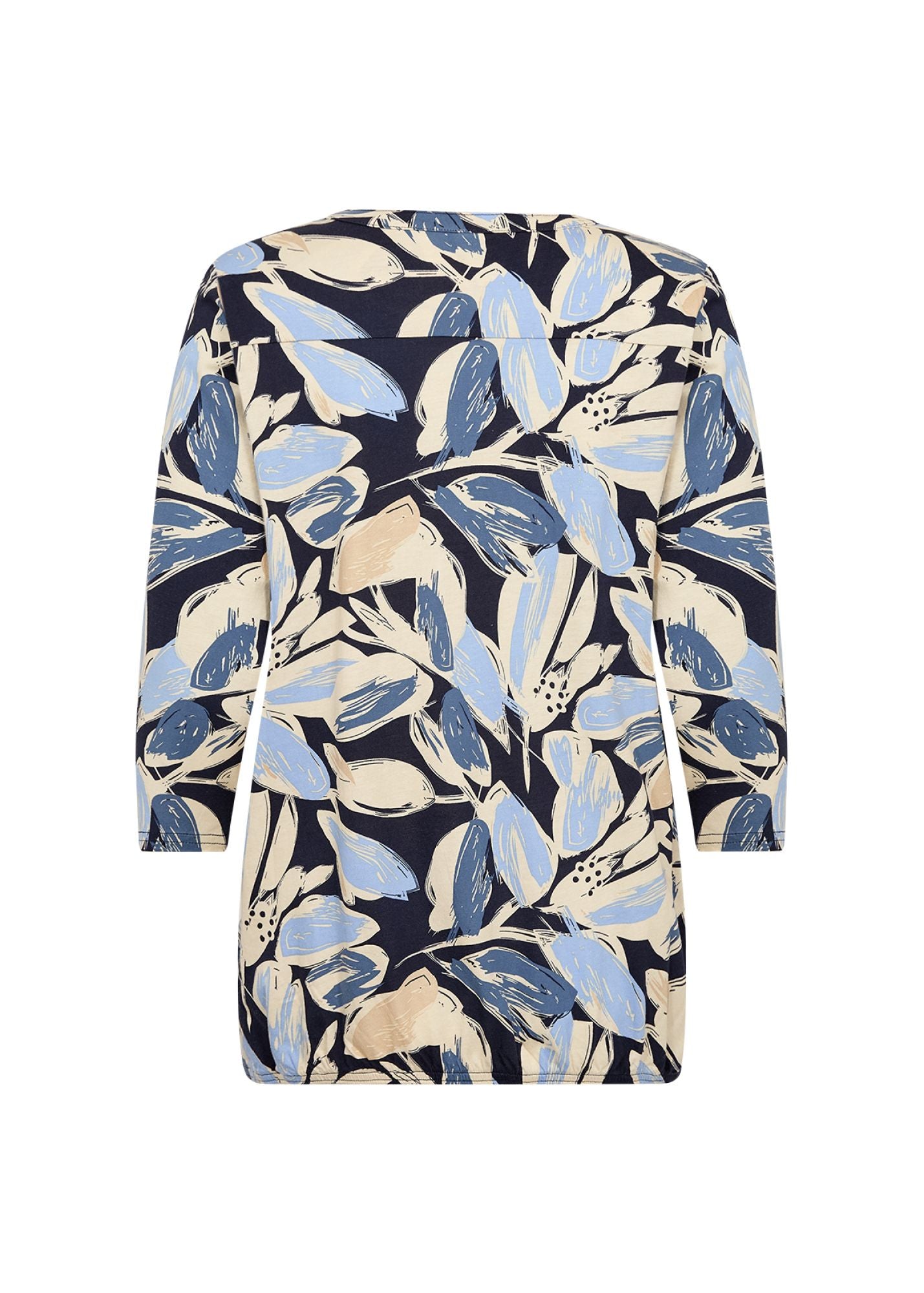 Soyaconcept Damen Bluse SC-FELICITY AOP 512 blau