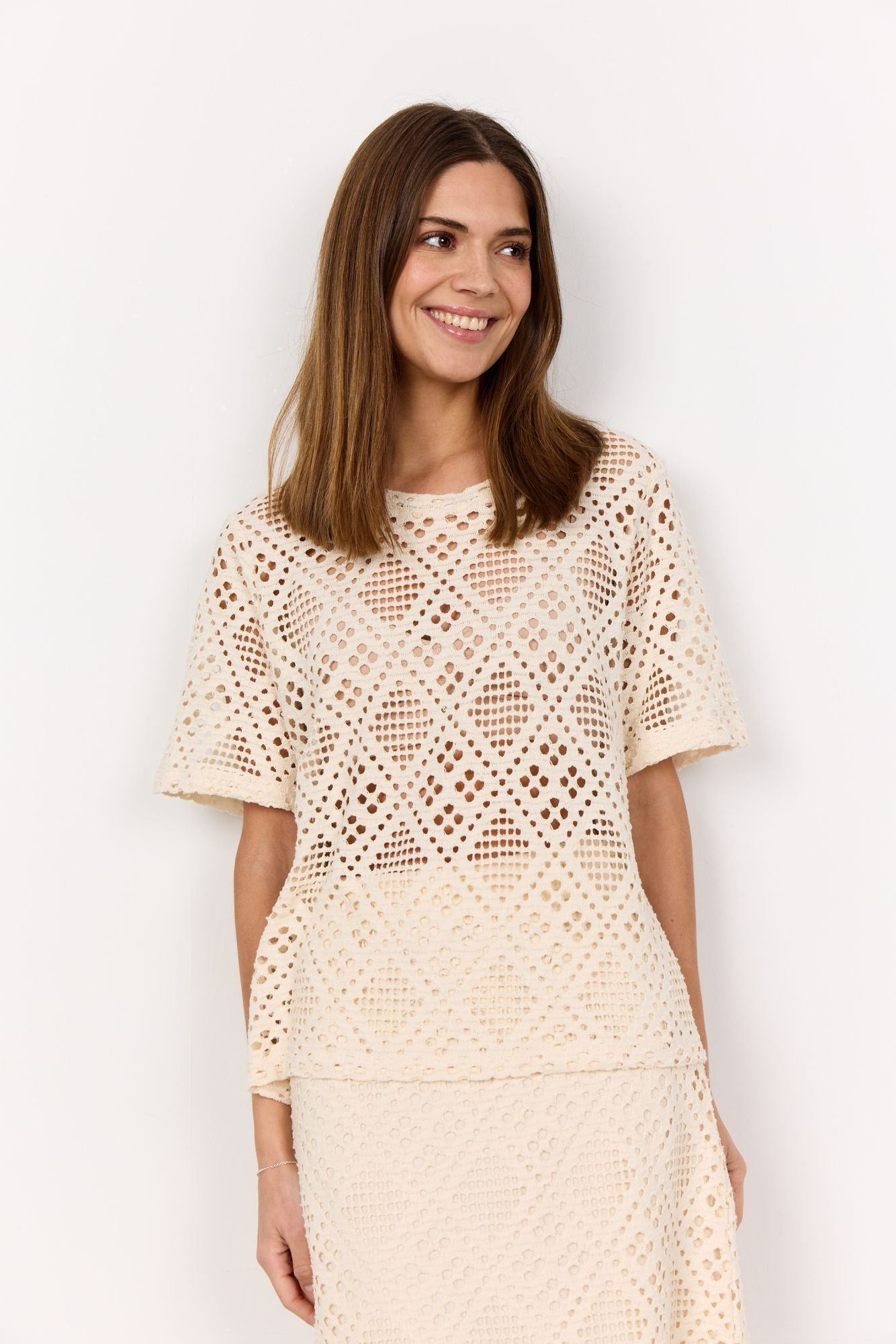 Soyaconcept Damen T-Shirt SC-SINDA 1 beige